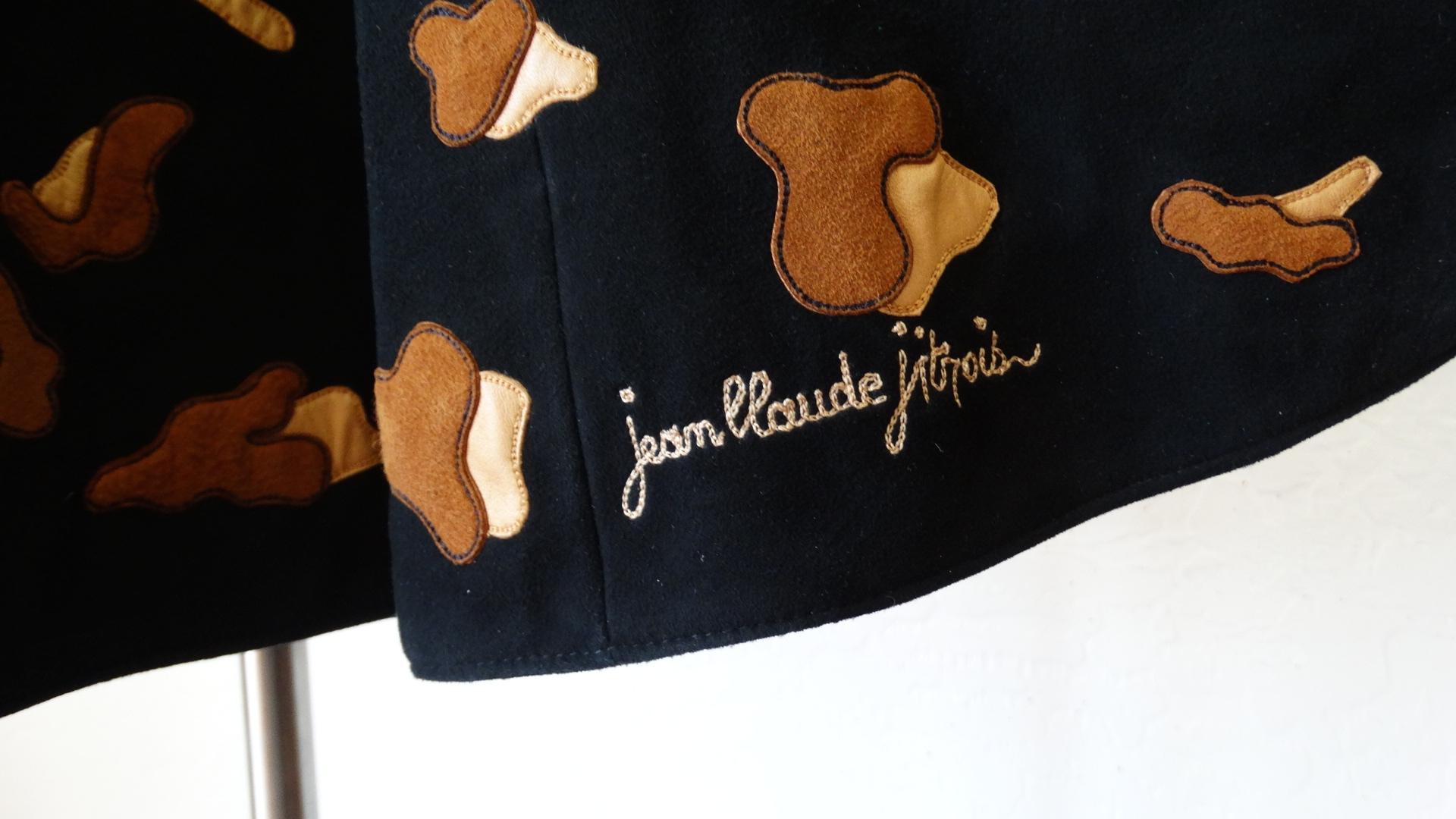 Jean Claude 1980s Leopard Motif Suede Leather Jacket For Sale 9