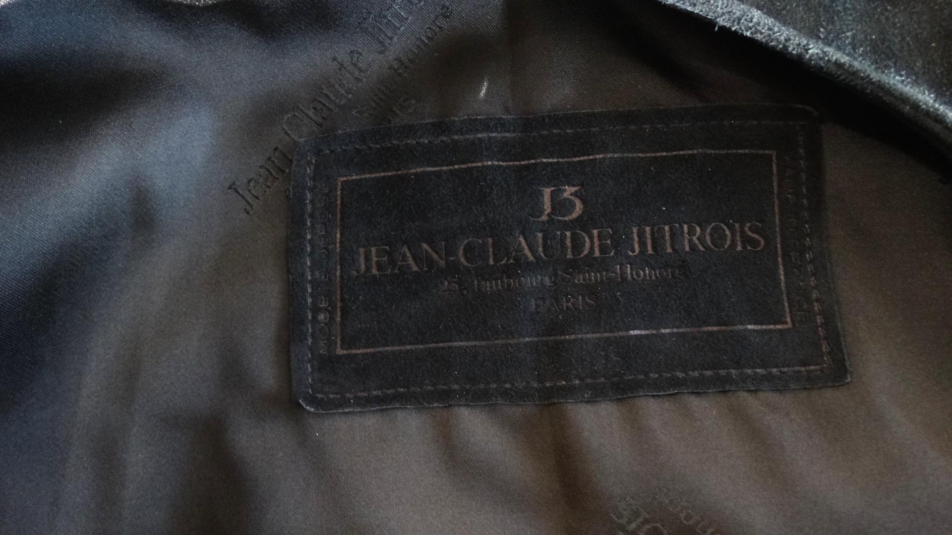 Black Jean Claude 1980s Leopard Motif Suede Leather Jacket  For Sale