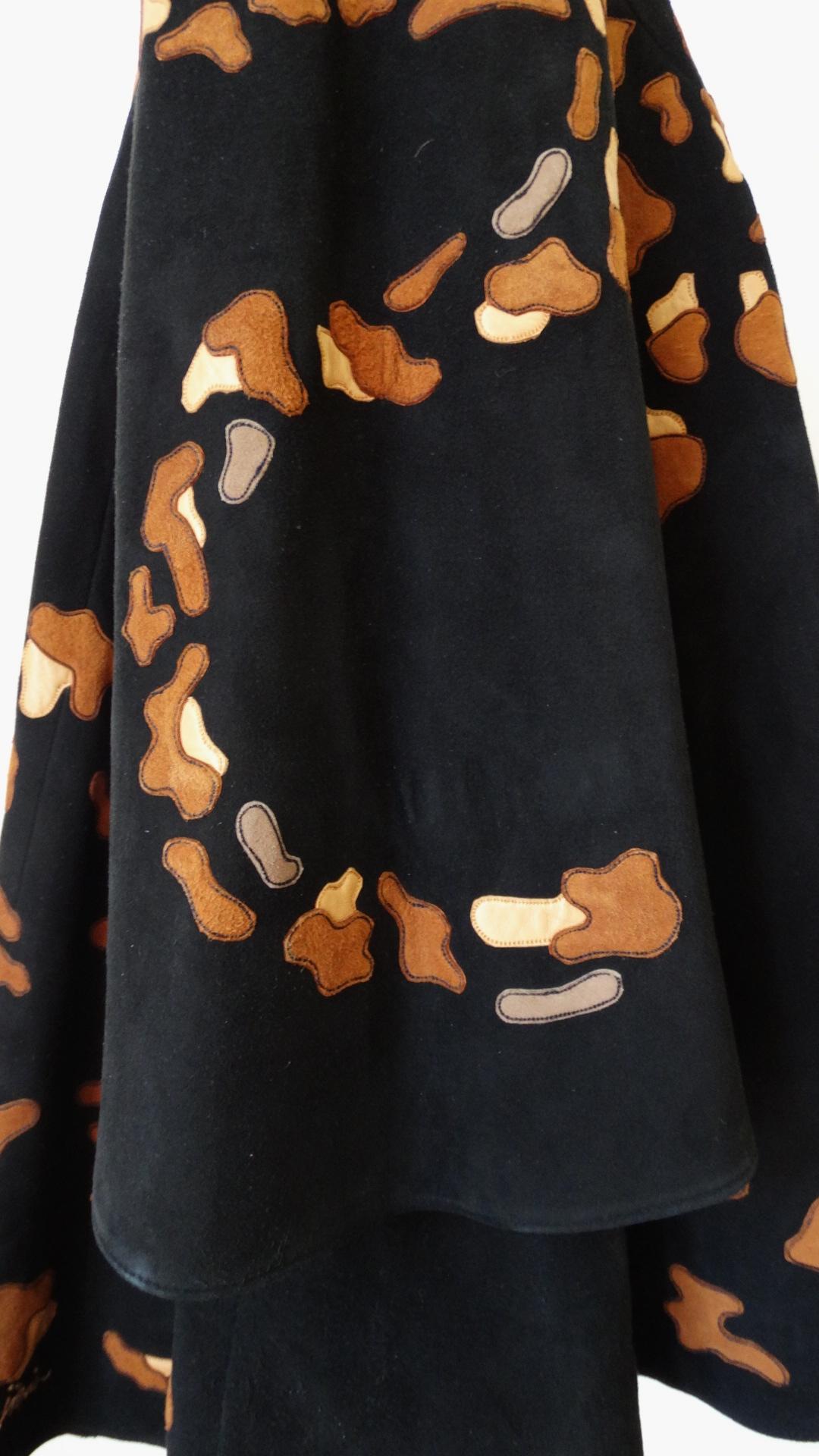 Jean Claude 1980s Leopard Motif Suede Leather Jacket For Sale 4