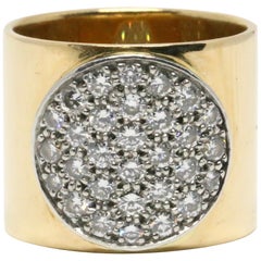1980s Jean Dinh Van 18 Karat Gold 'Anthea' Ring with Diamonds