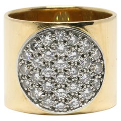 1980s Jean Dinh Van 18 Karat Gold 'Anthea' Ring with Diamonds