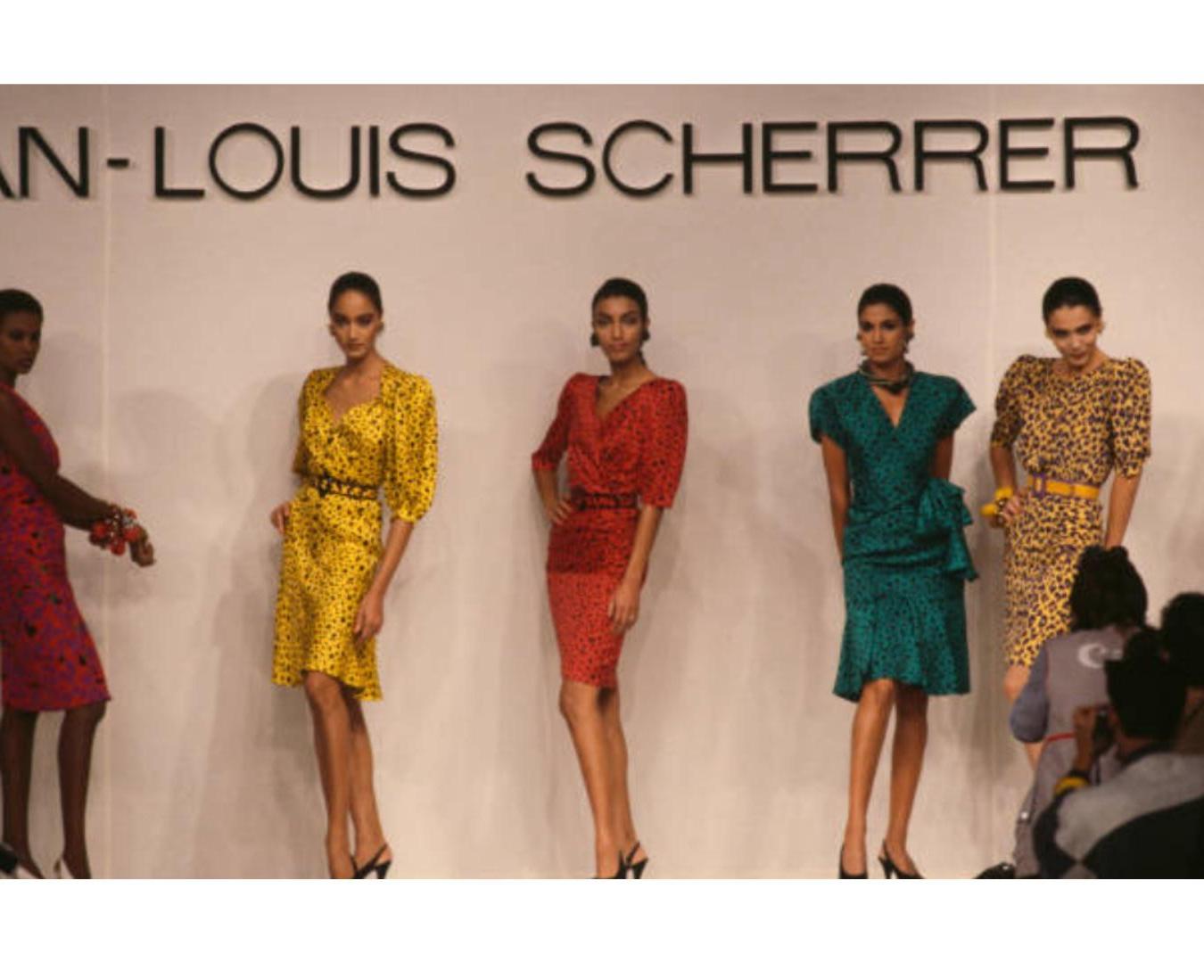 1980s Jean Louis Scherrer Haute Couture Silk Cut Out Dress For Sale 5