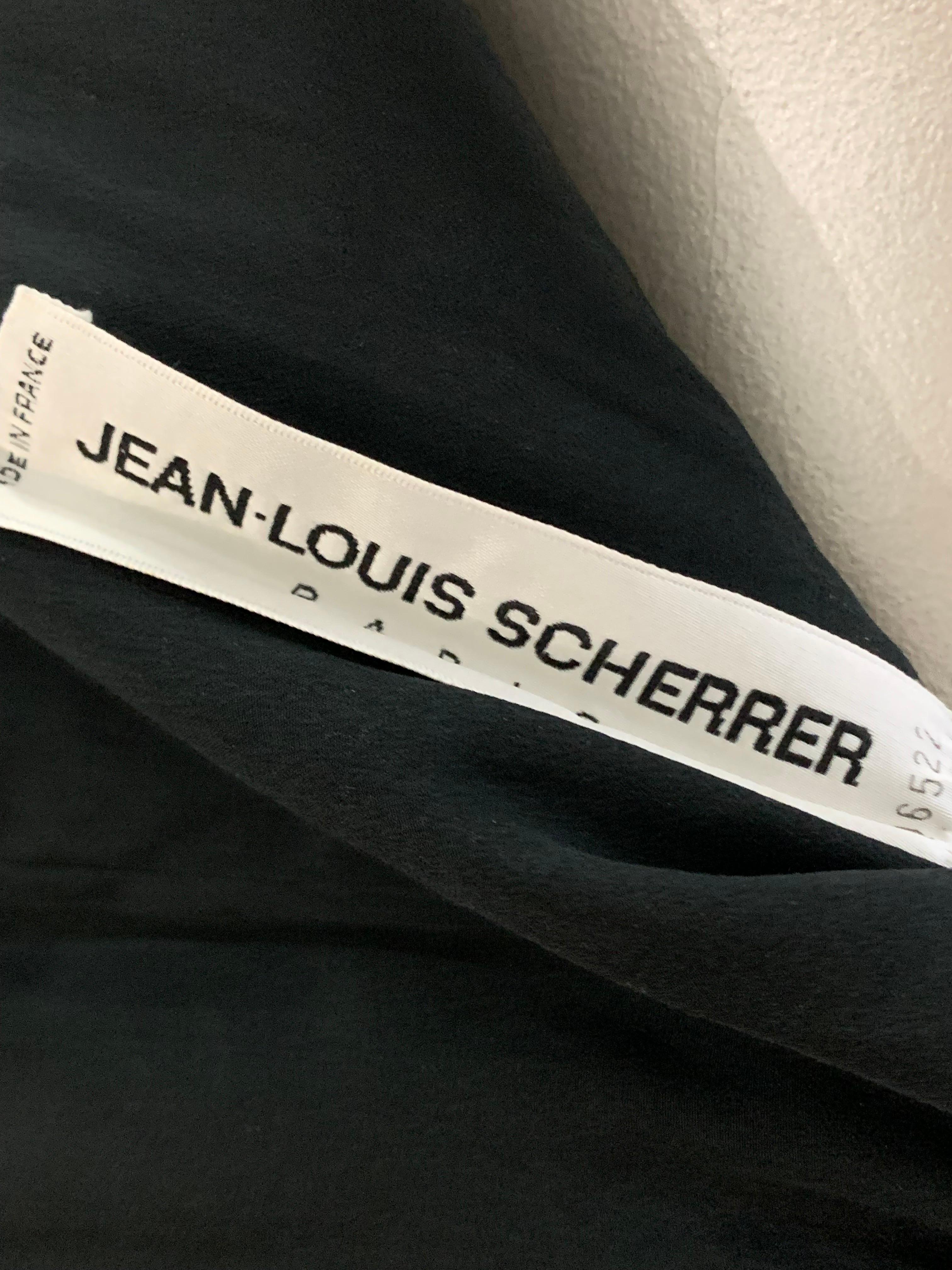 1980s Jean-Louis Scherrer Yellow Silk & Chantilly Lace Voluminous Gown w Stole For Sale 15