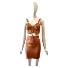 1980s Jean Paul Gaultier 2pc peach