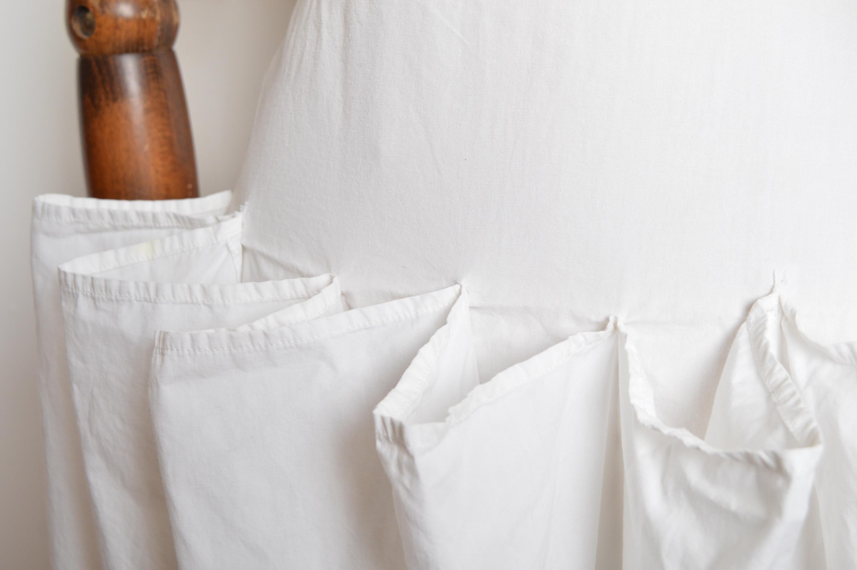1980s Jean Remy Daumas White cotton Parachute drape Avant Guard midi long skirt Bon état - En vente à Sheffield, GB