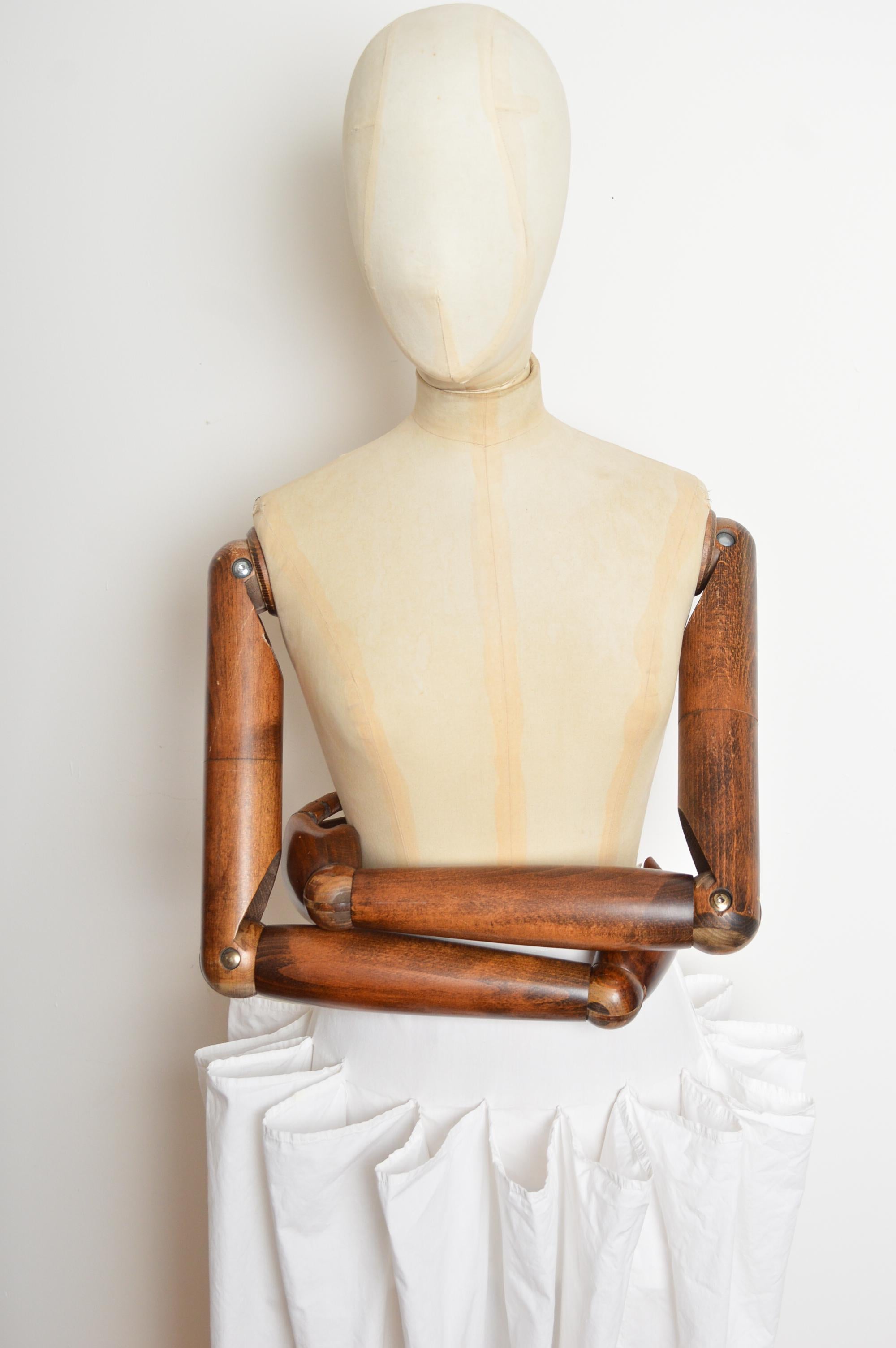 1980s Jean Remy Daumas White cotton Parachute drape Avant Guard midi long skirt en vente 3