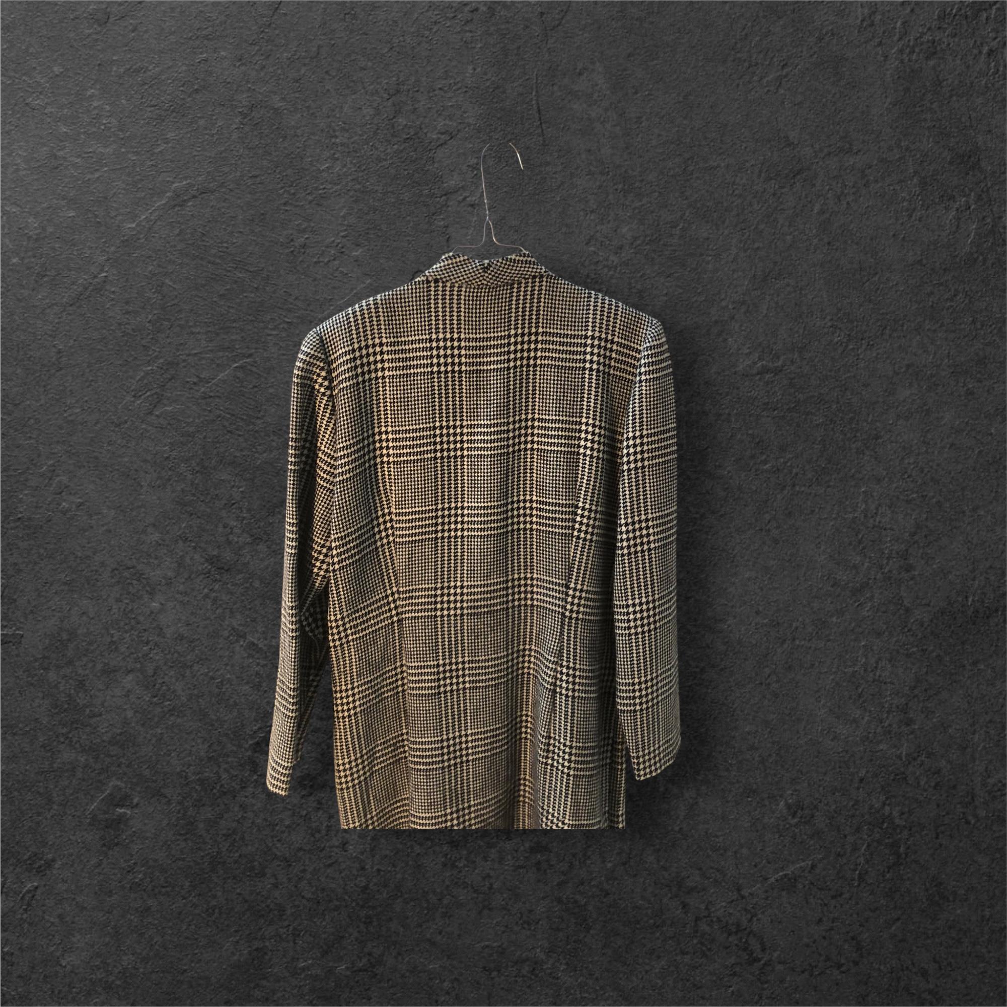 Chaqueta de lana a medida Glen Plaid de Joe Colombo de los años 80 en venta 5