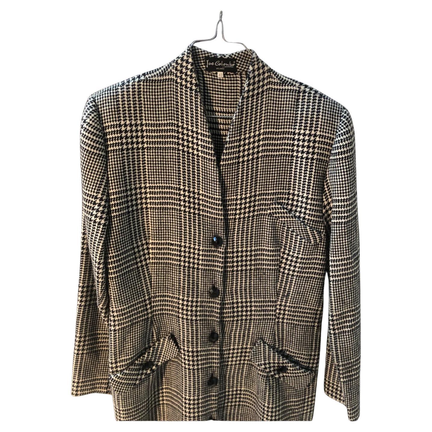 1980er Joe Colombo Glen Plaid Tailored Wool Jacket