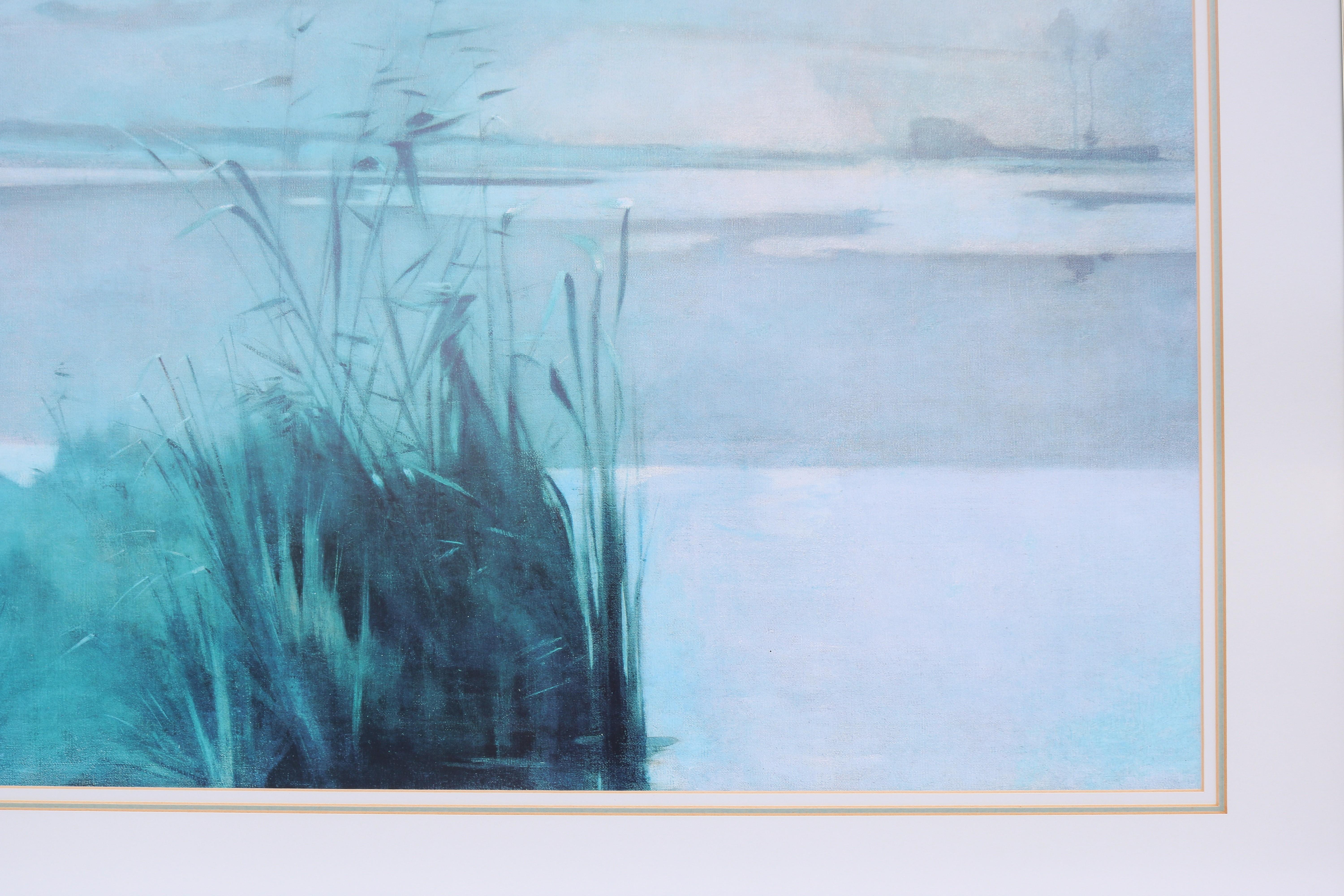 1980er John Henry Twachtman Arques-la-Bataille-Landschaft Kunstdruck, gerahmt im Angebot 3