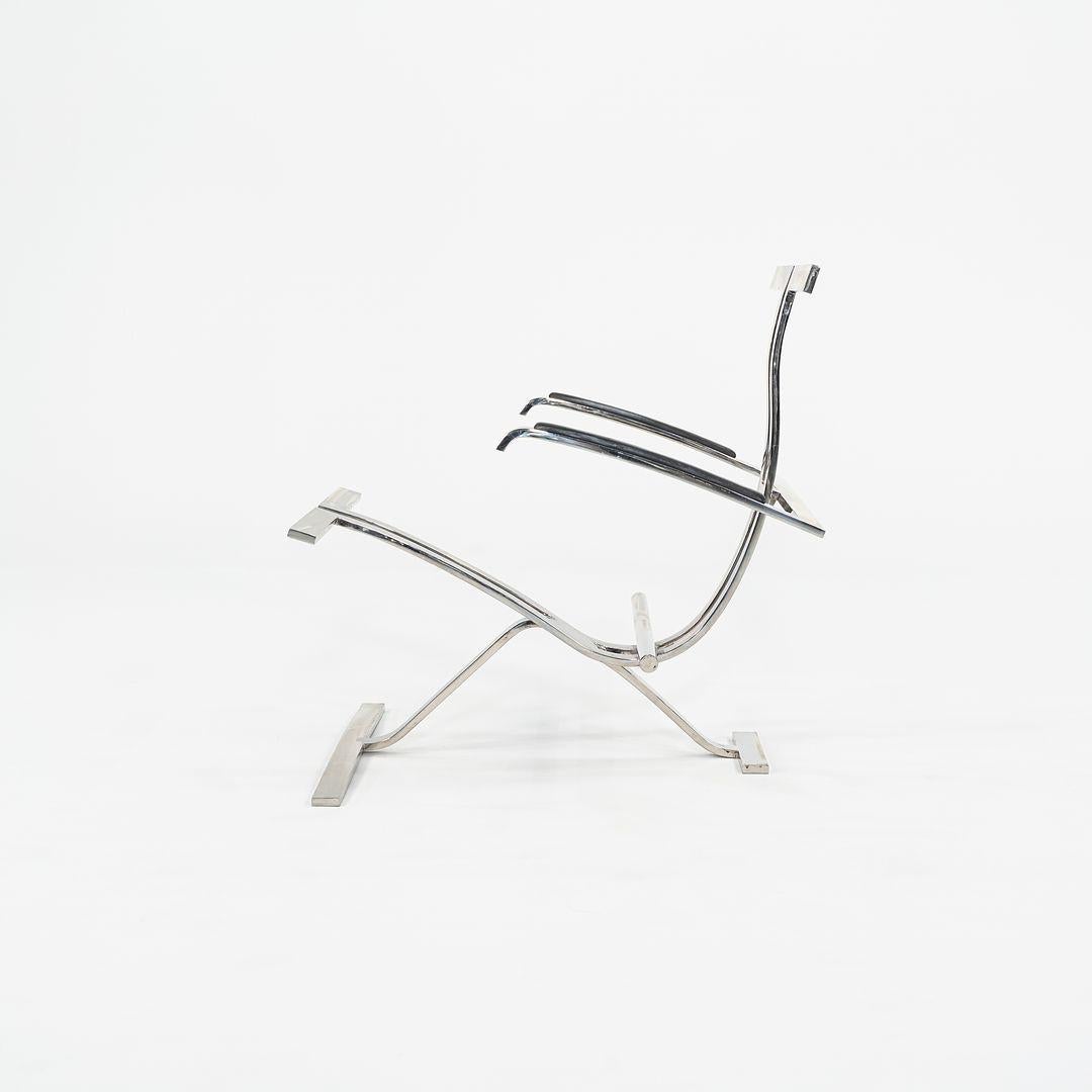 1980er John Portman Prototyp-Loungesessel aus poliertem Stahl für Gratz Industries im Angebot 4