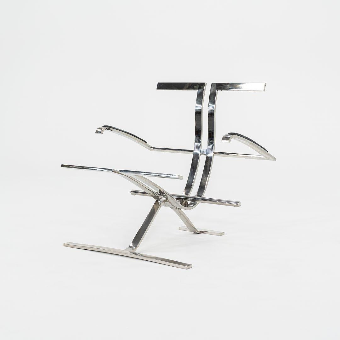 1980er John Portman Prototyp-Loungesessel aus poliertem Stahl für Gratz Industries im Angebot 5