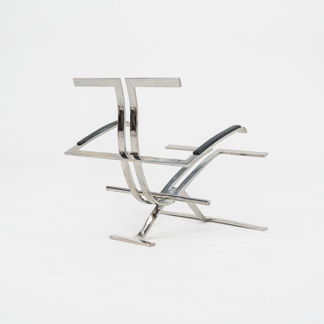 1980er John Portman Prototyp-Loungesessel aus poliertem Stahl für Gratz Industries (Moderne) im Angebot