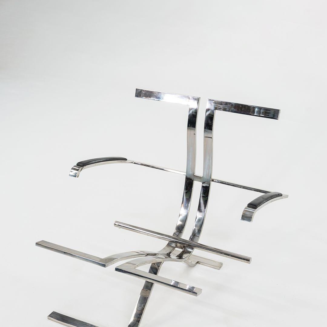 1980er John Portman Prototyp-Loungesessel aus poliertem Stahl für Gratz Industries (amerikanisch) im Angebot