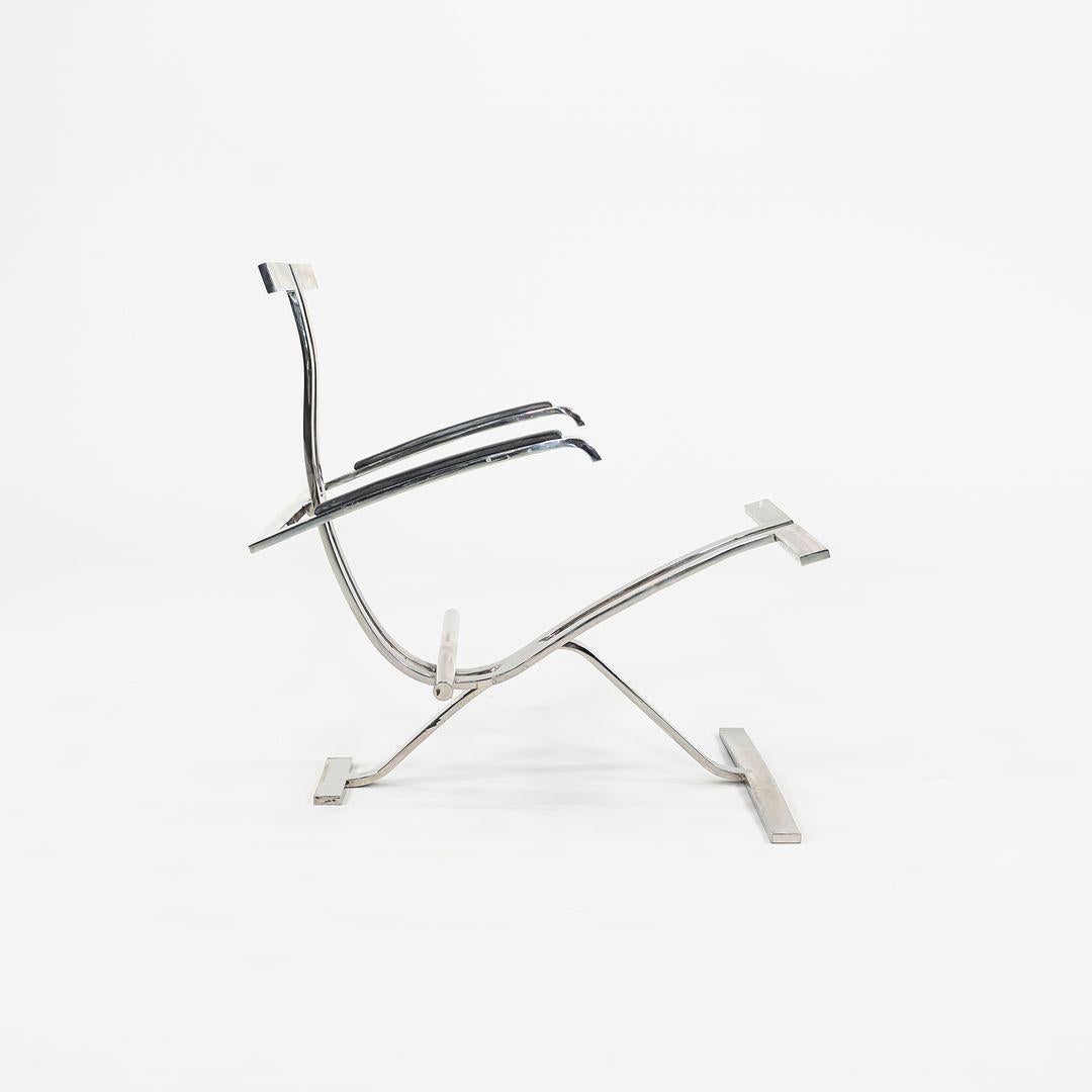 1980er John Portman Prototyp-Loungesessel aus poliertem Stahl für Gratz Industries im Angebot 1