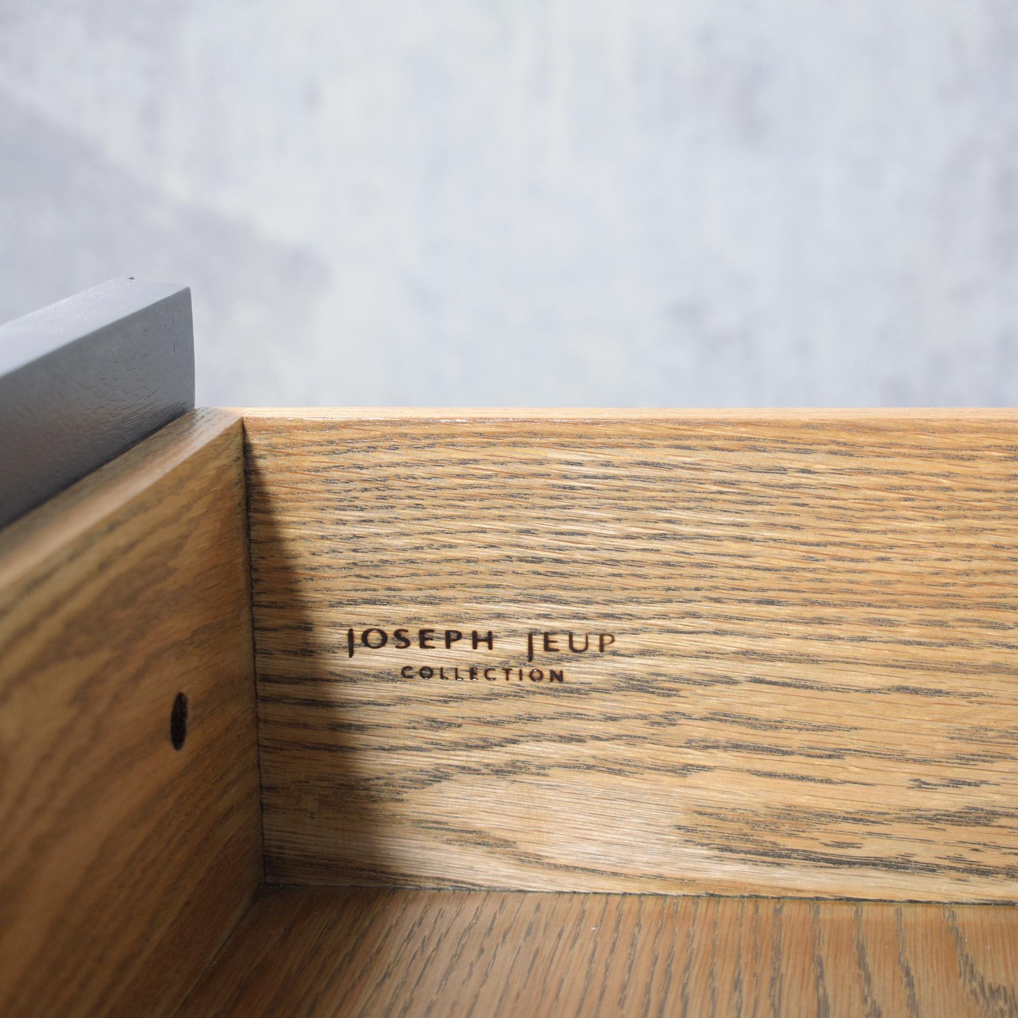 Hand-Crafted 1980s Joseph Jeup Modern Chests of Drawers in Custom Blue-Grey For Sale