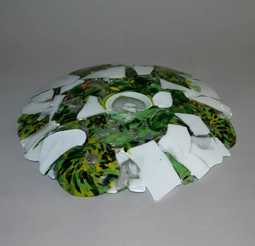 Mid-Century moderno Ciotola in vetro artistico Jozefina Krosno, Polonia, anni '80 in vendita