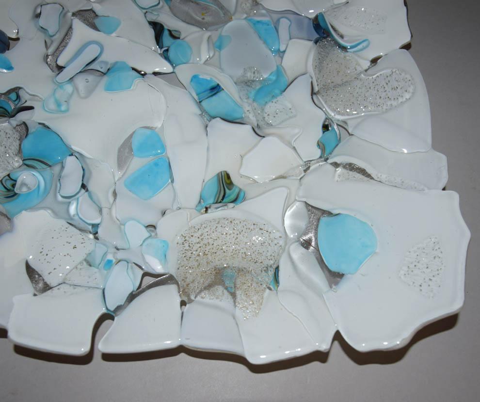 Laminated 1980s Jozefina Krosno Art Glass Bowl, Poland For Sale