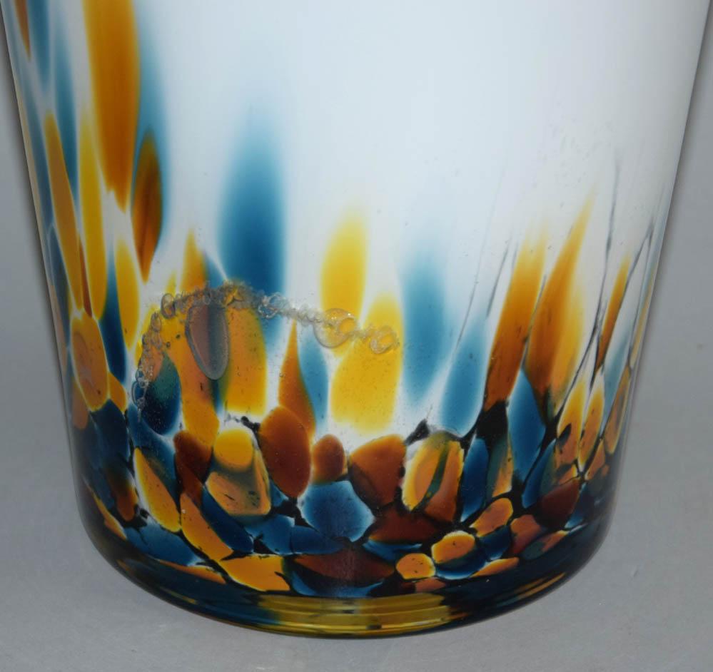 Late 20th Century 1980s Jozefina Krosno Art Glass Vase, Poland For Sale
