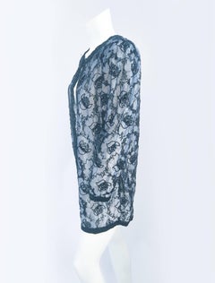 1980s Judith Ann Black and Silver Sequin and Lace Jacket