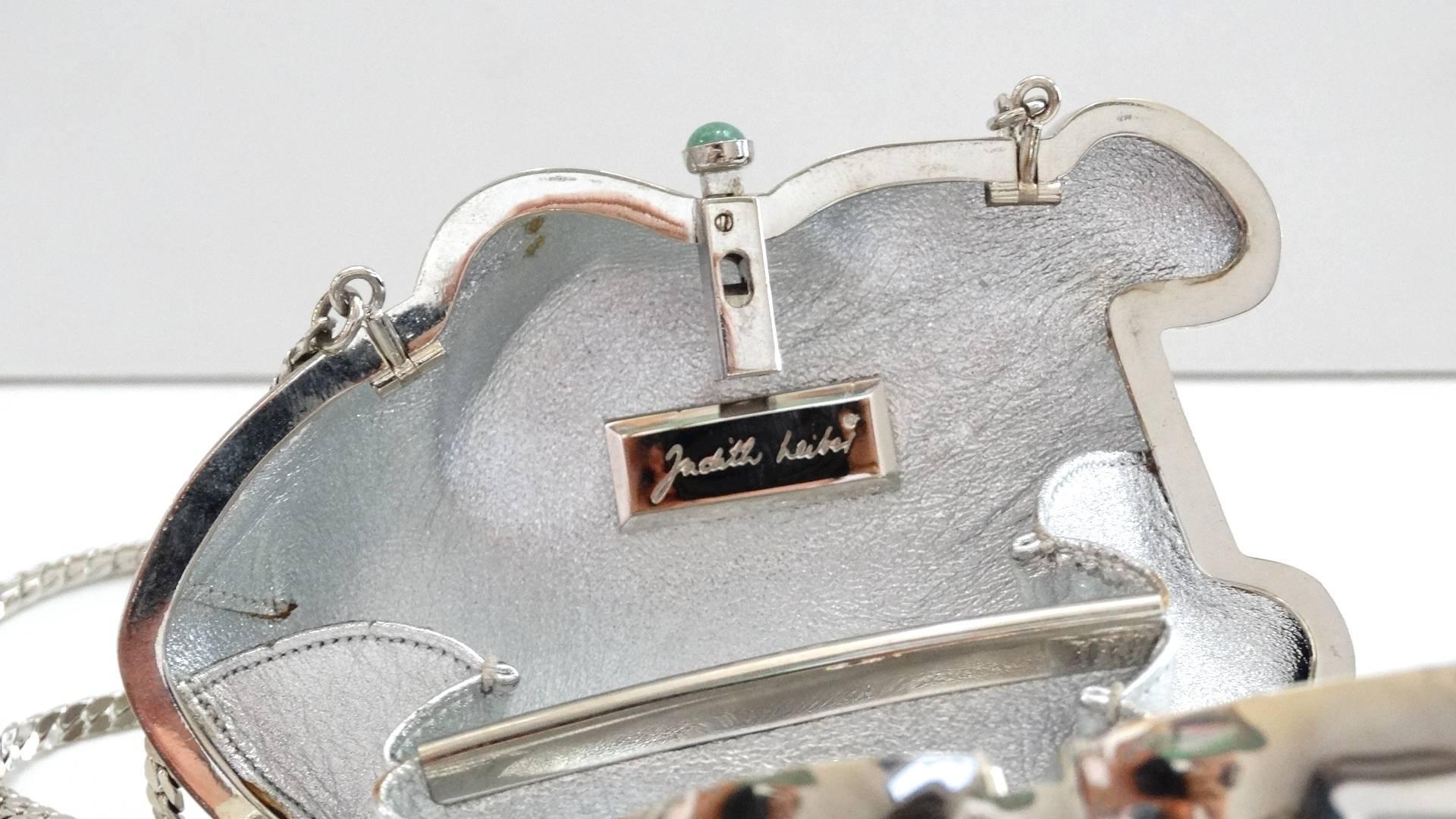 Judith Leiber Silver Bullfrog Miniaudiere, 1980s For Sale 8