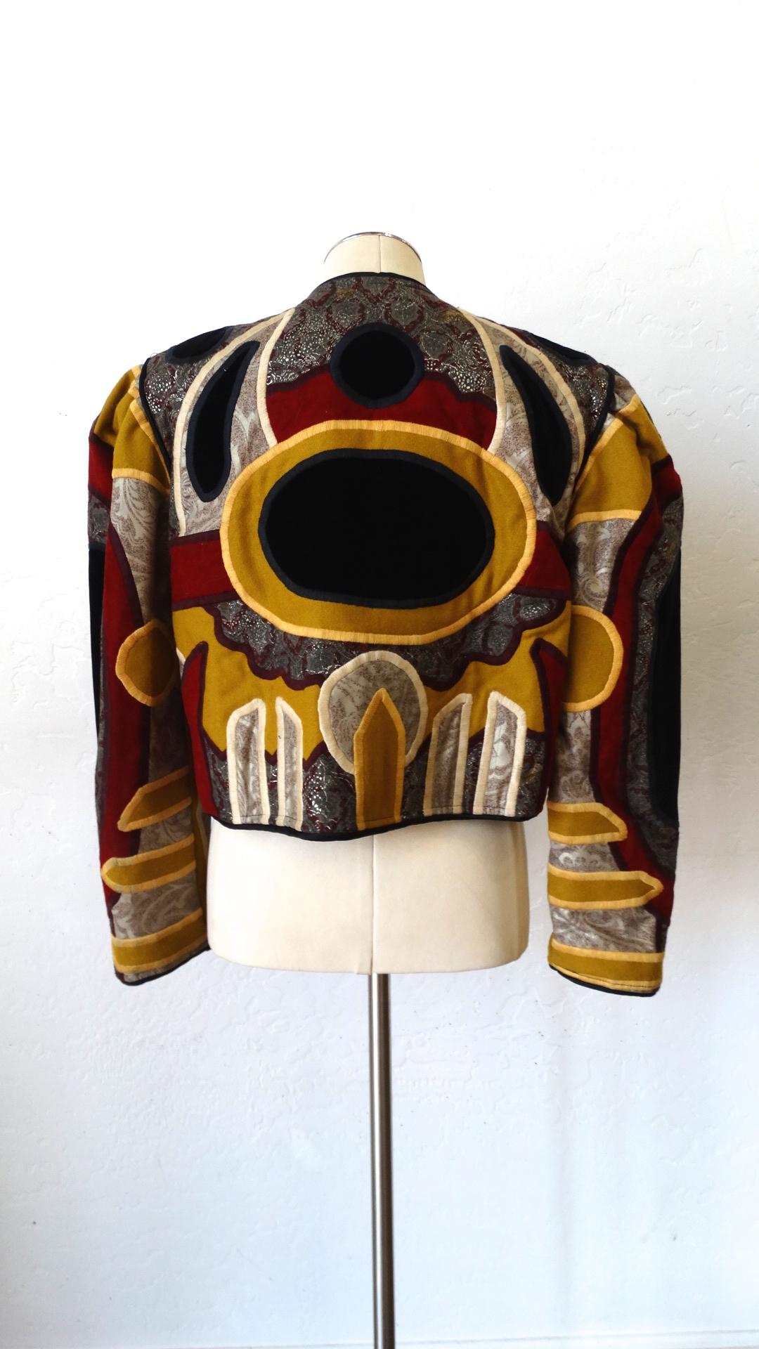  Judith Roberts 1980s Abstract Patchwork Jacket  3