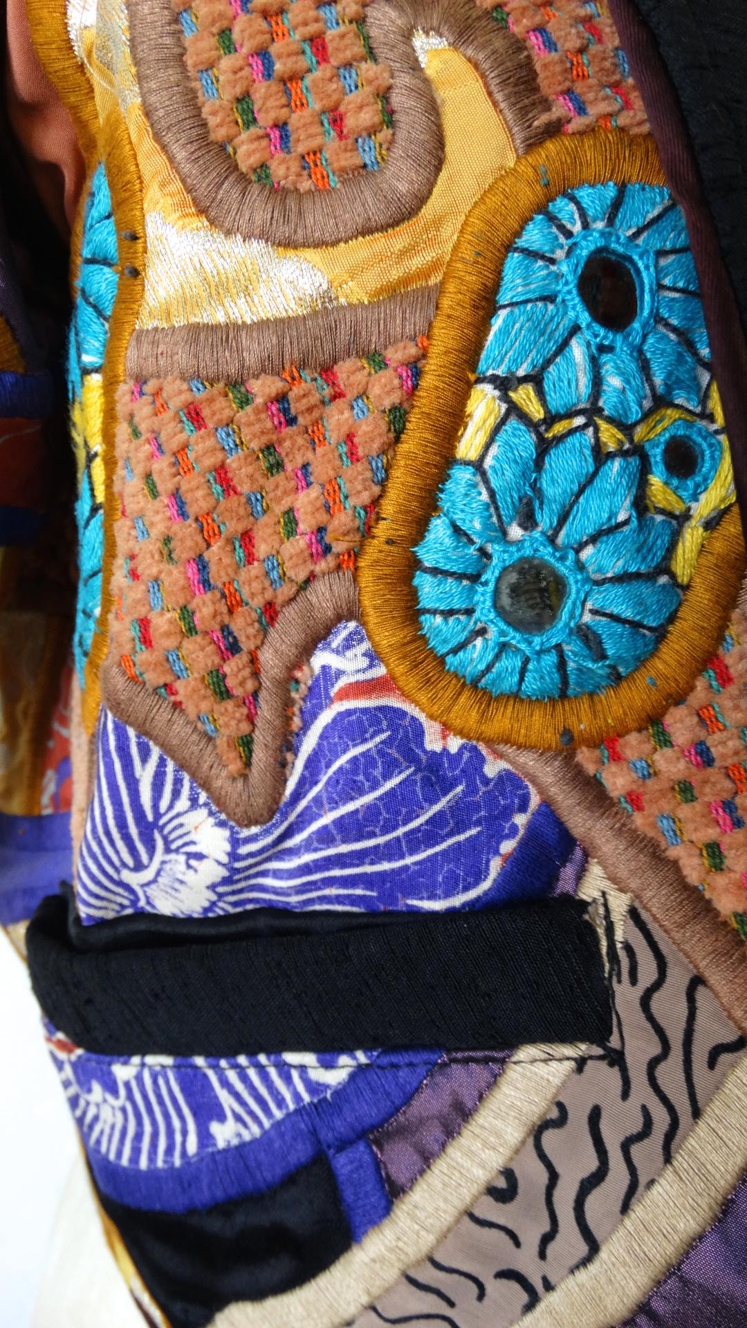 Judith Roberts 1980s Boho Abstract Appliqué Patchwork Jacket 8
