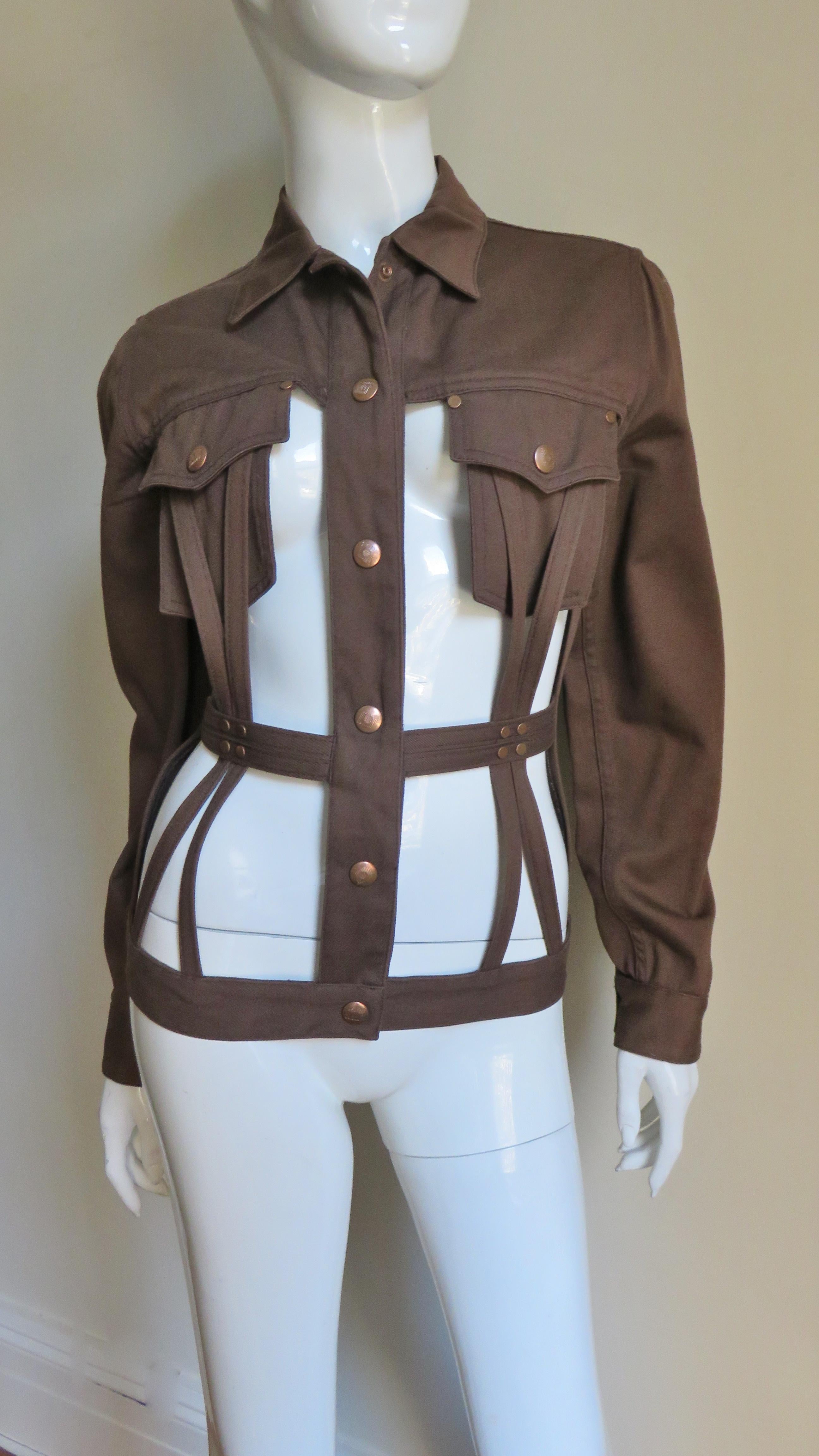  Jean Paul Gaultier 1980s Cage Jacket For Sale 1