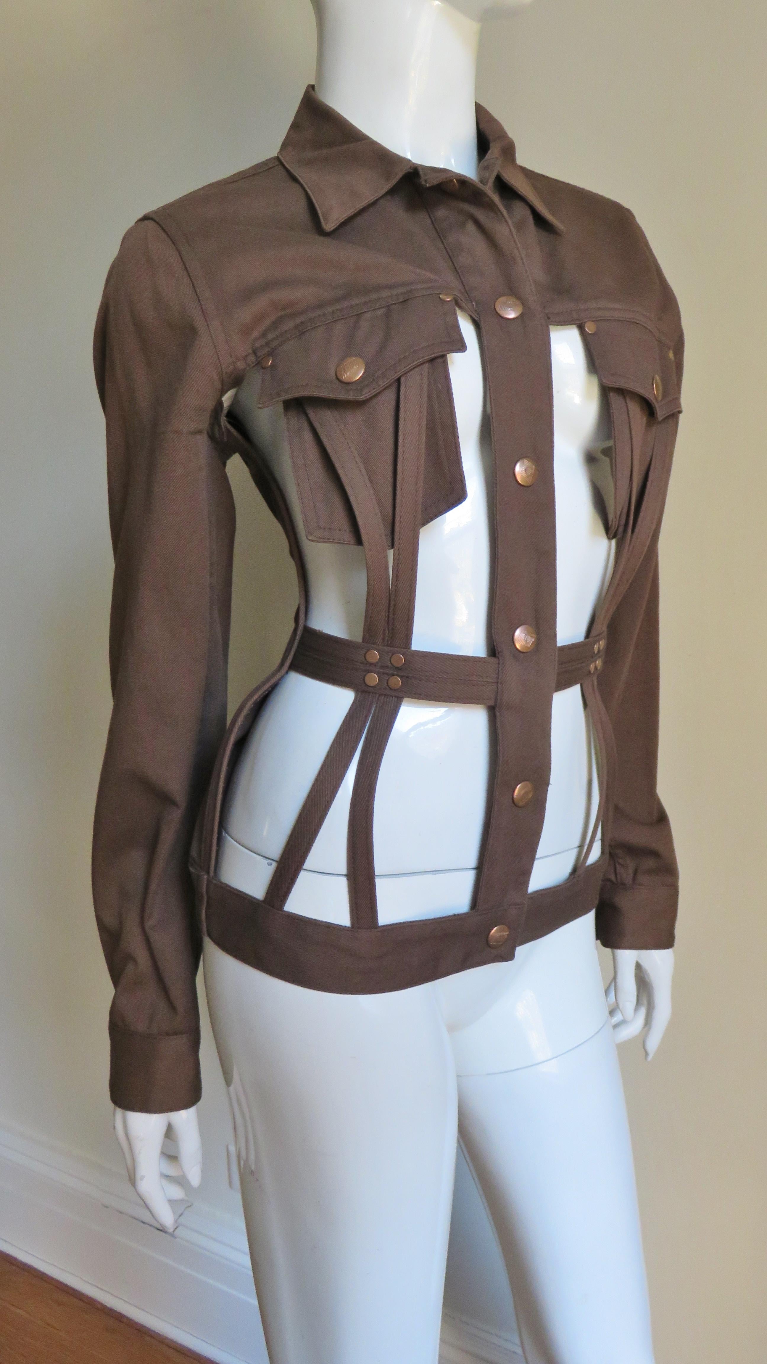  Jean Paul Gaultier 1980s Cage Jacket For Sale 3