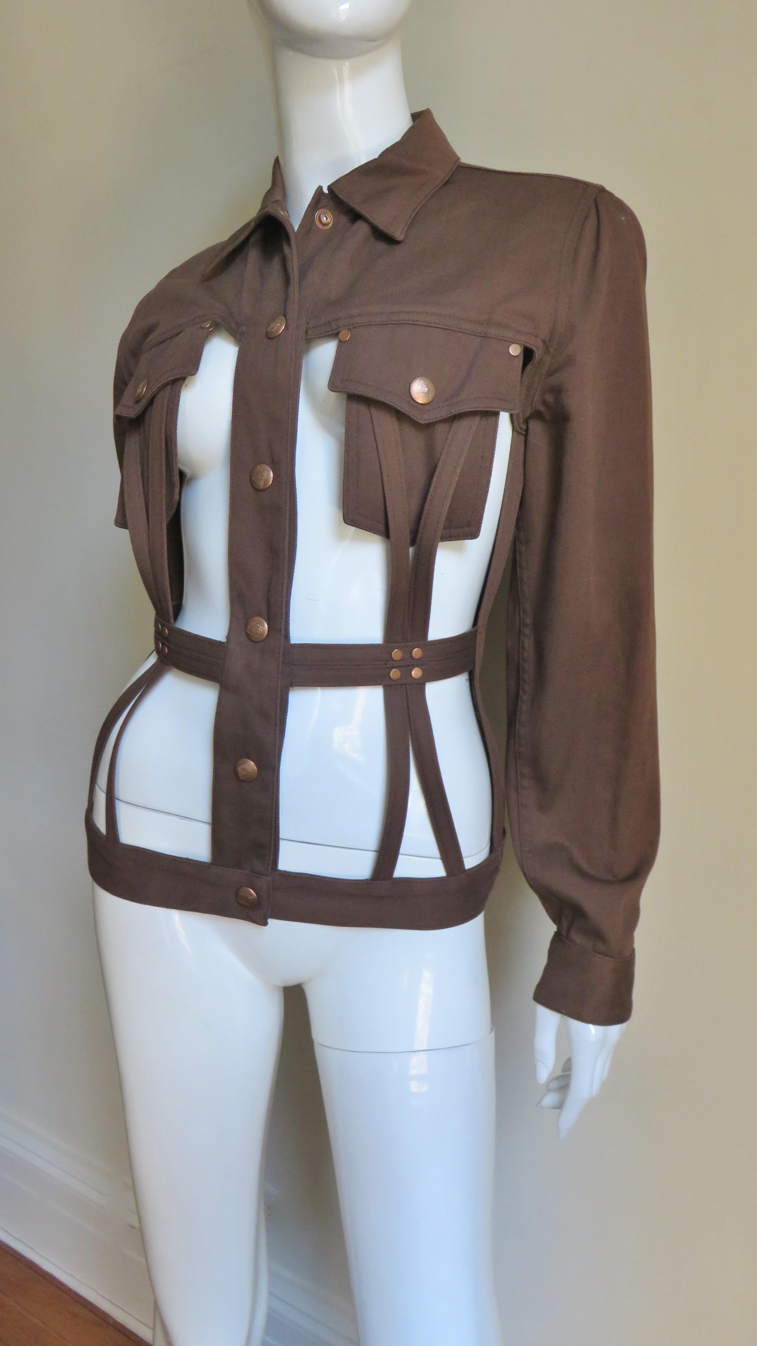  Jean Paul Gaultier 1980s Cage Jacket For Sale 2