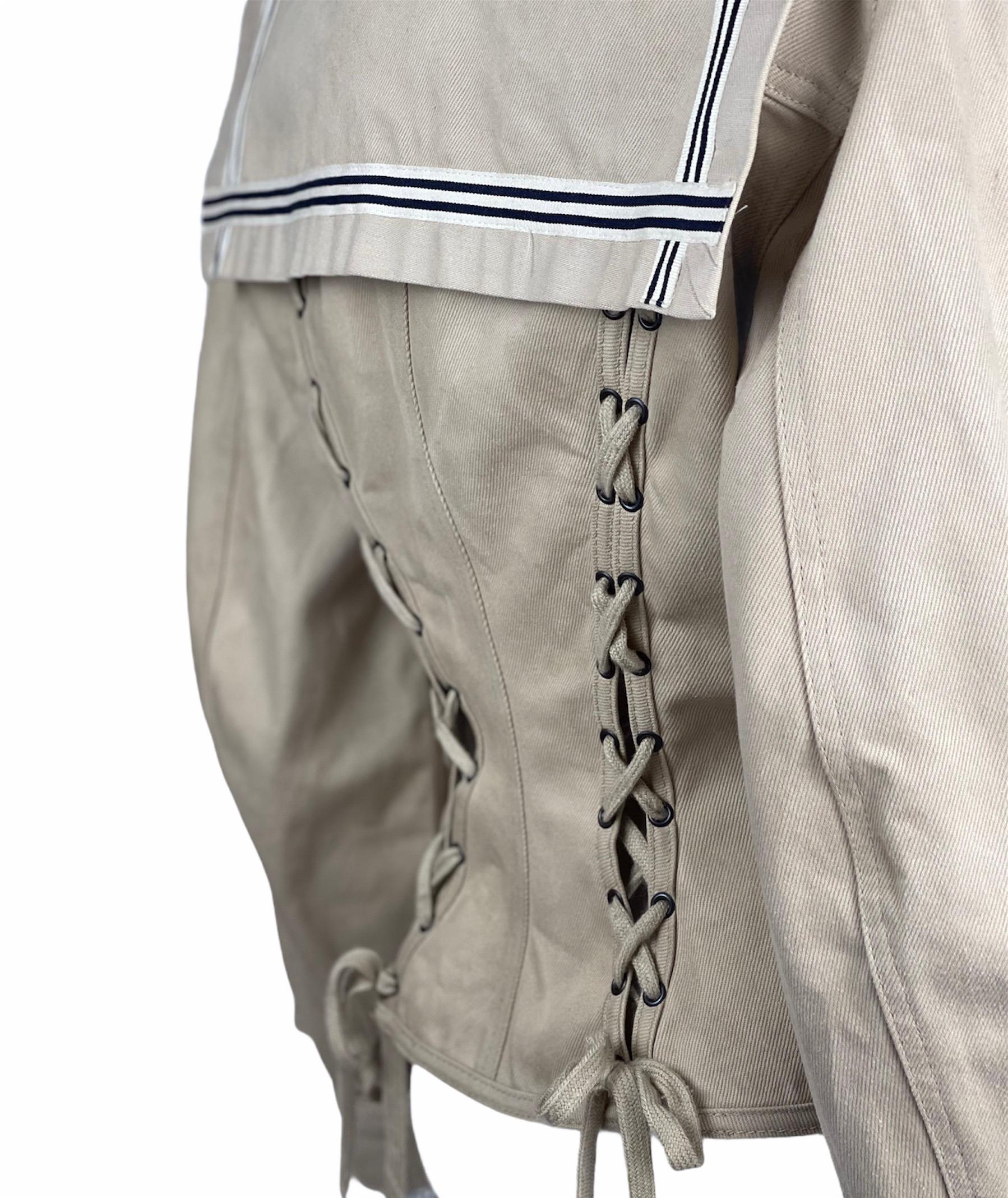 SS89 Junior Gaultier Sailor Jacket Lacing Medium Size 2