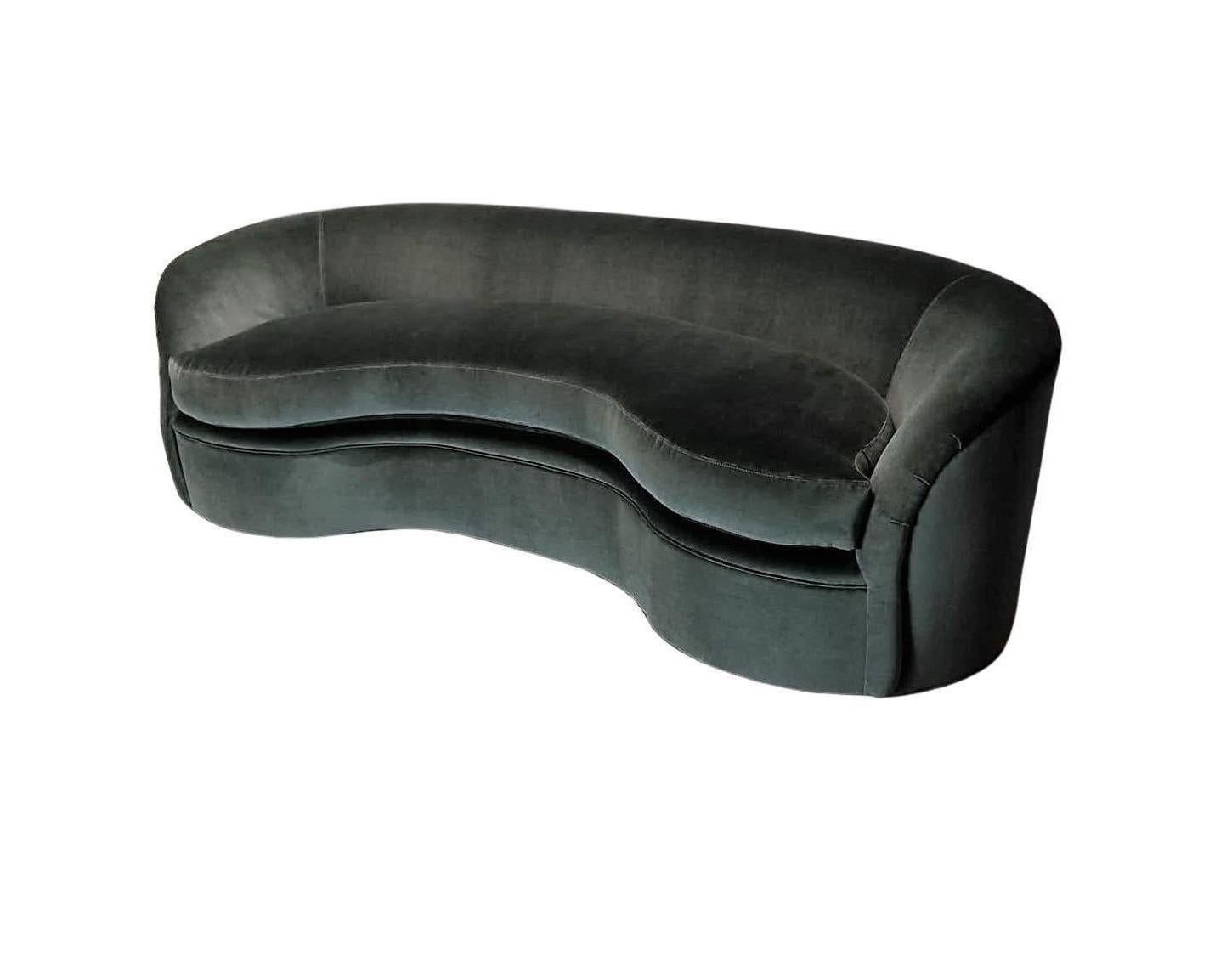 Mid-Century Modern 1980s Kagan Style Biomorphic Form Sofa by Directional Furniture For Sale