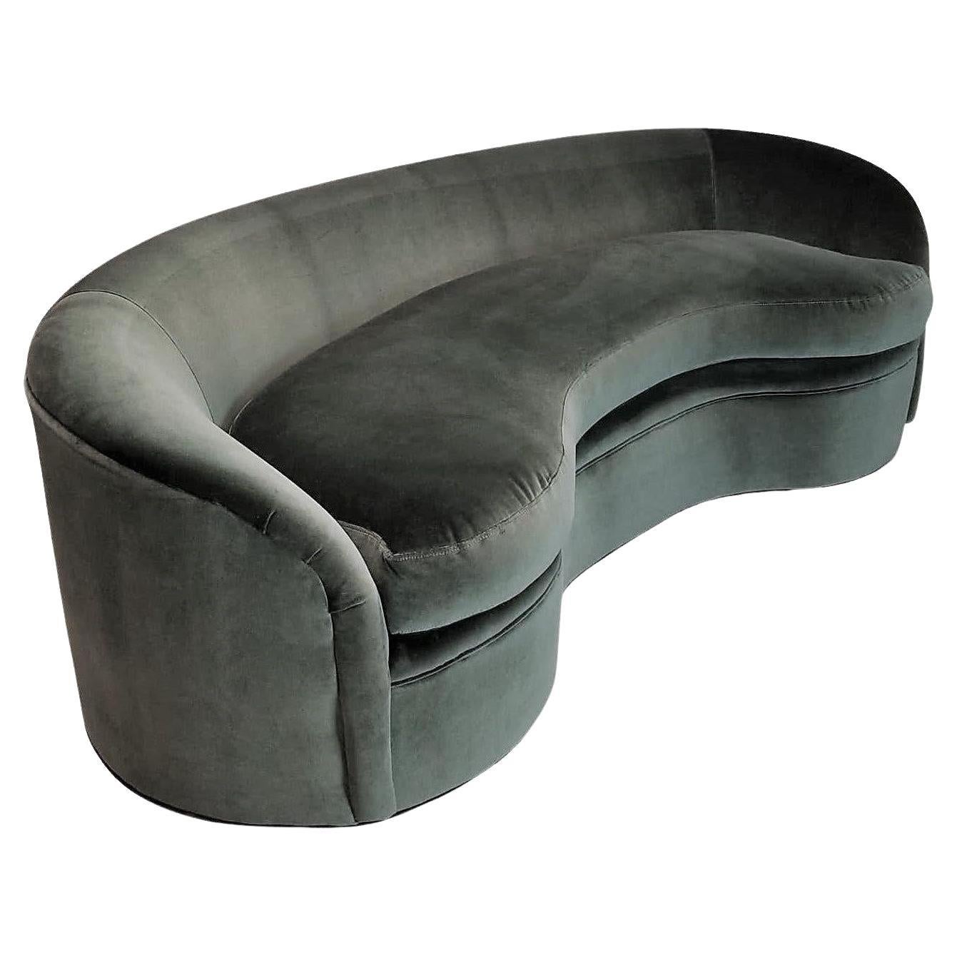 1980s Kagan Style Biomorphic Form Sofa by Directional Furniture