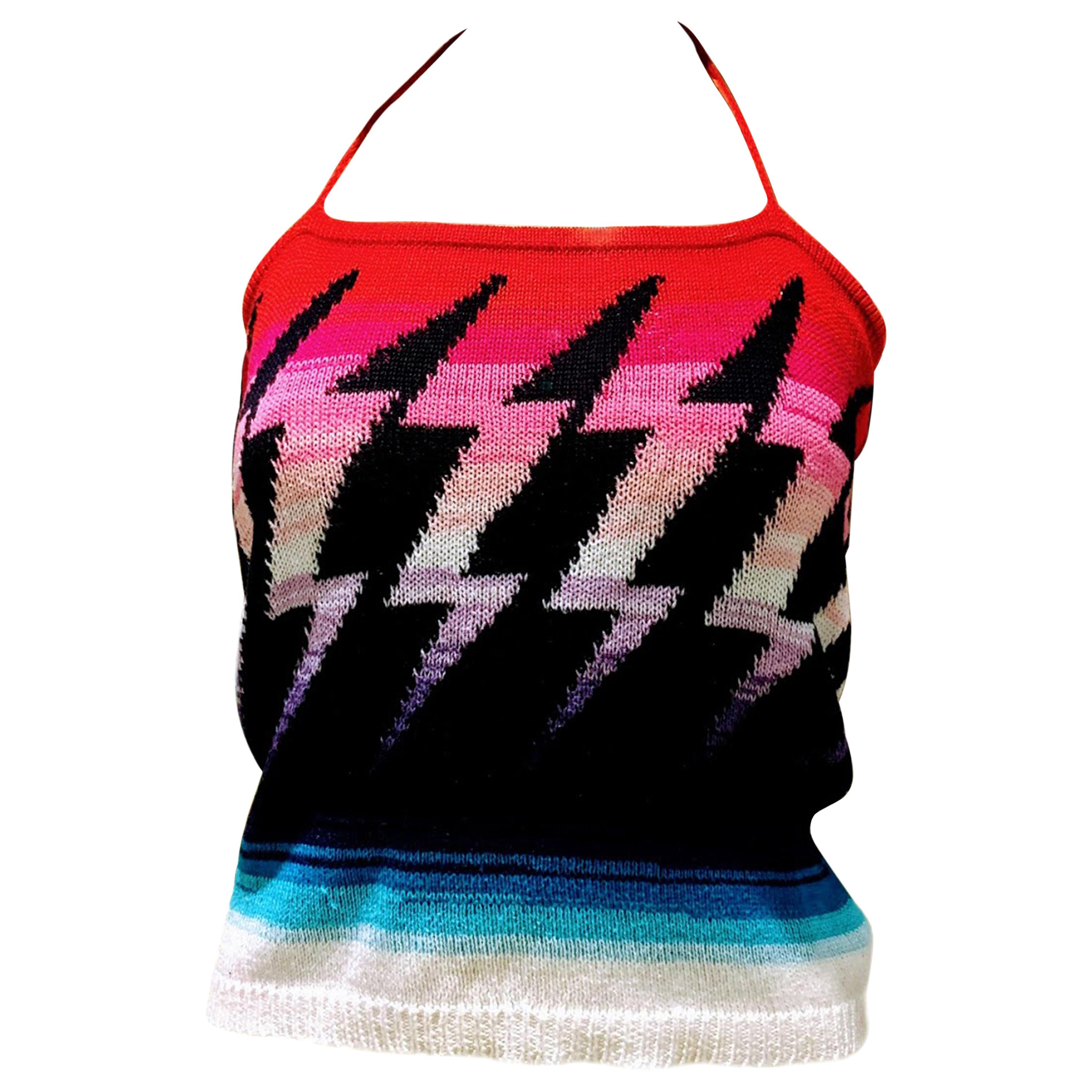 1980s Kansai Yamamoto Knitted Halterneck For Sale