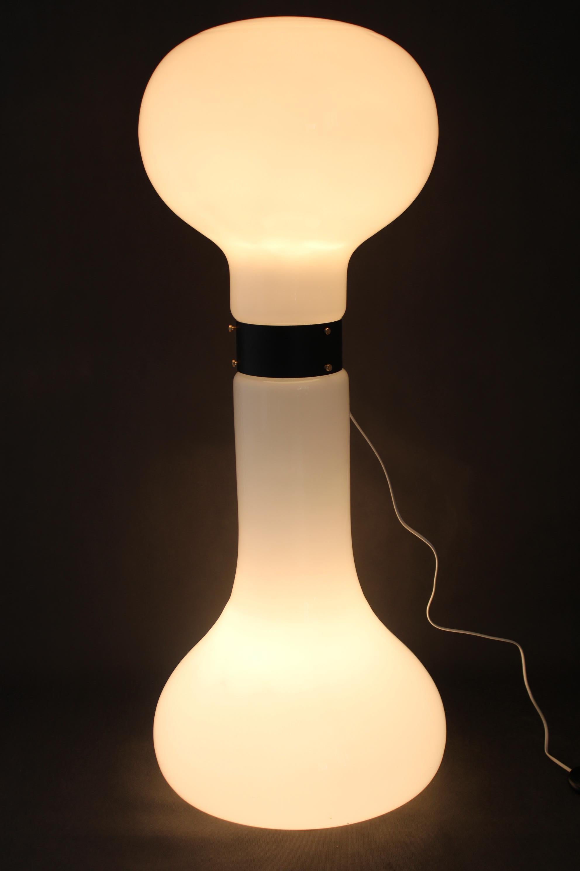 1980s Karel Volf Rare Large Glass Floor Lamp , Czechoslovakia For Sale 3