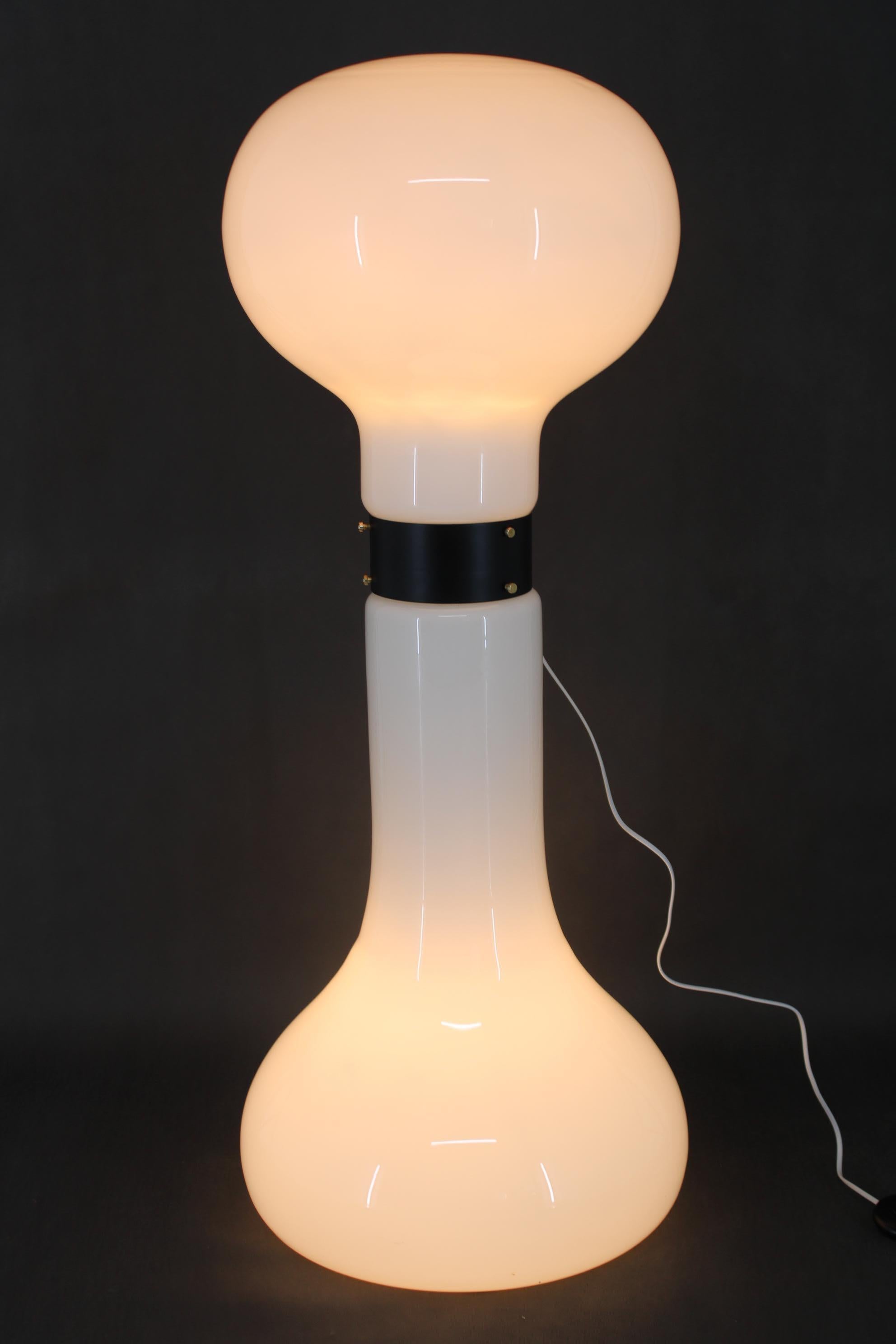 1980s Karel Volf Rare Large Glass Floor Lamp , Czechoslovakia For Sale 4