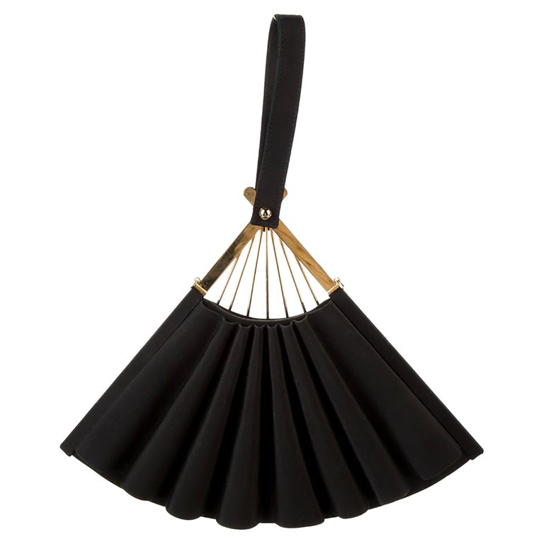 1980s Karl Lagerfeld Fan Evening Bag For Sale at 1stDibs