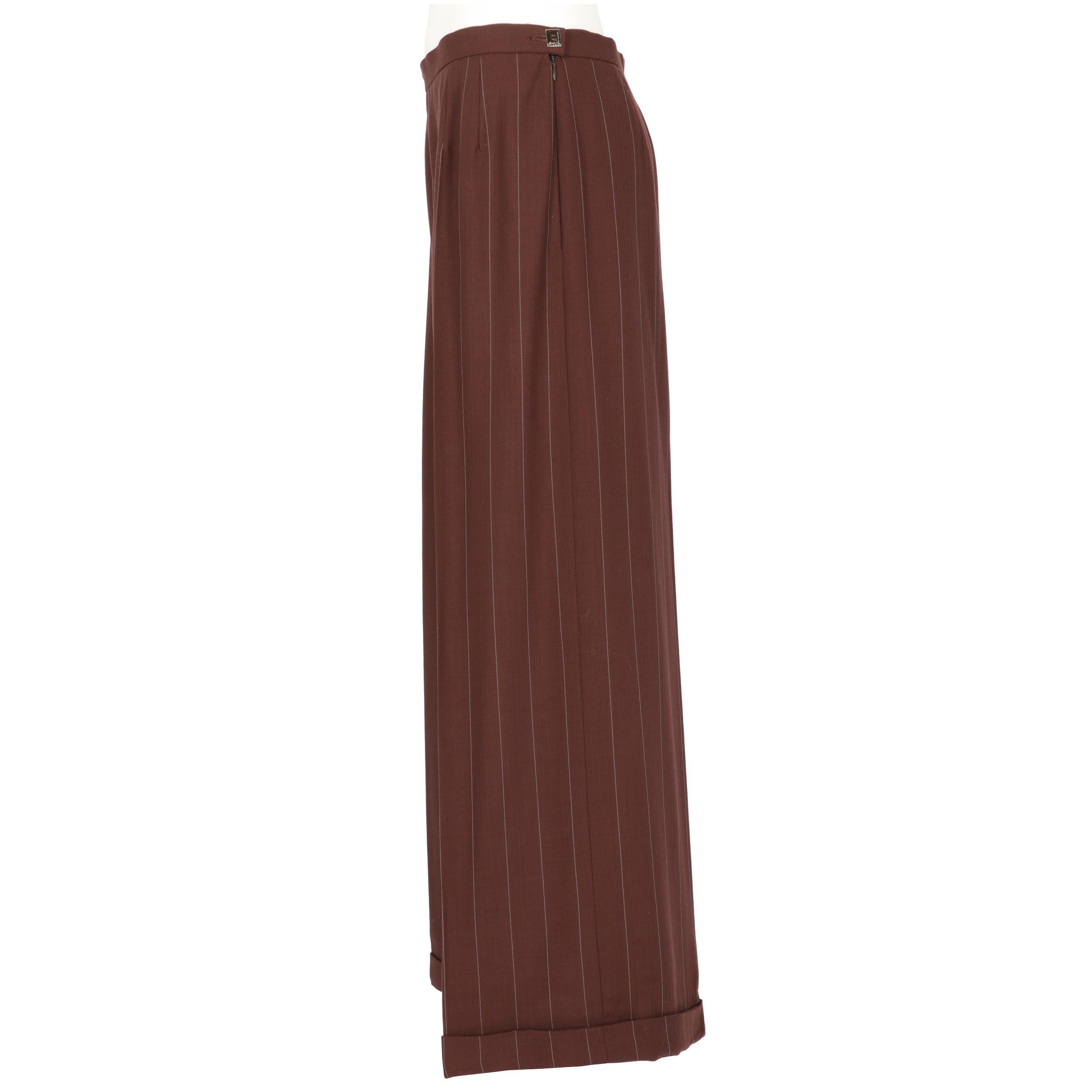 Brown 1980s Karl Lagerfeld Pants