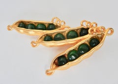 1980s Karl Lagerfeld "Peapod" Brooch