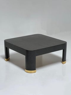 1980s Karl Springer Style Brass Coffee Table