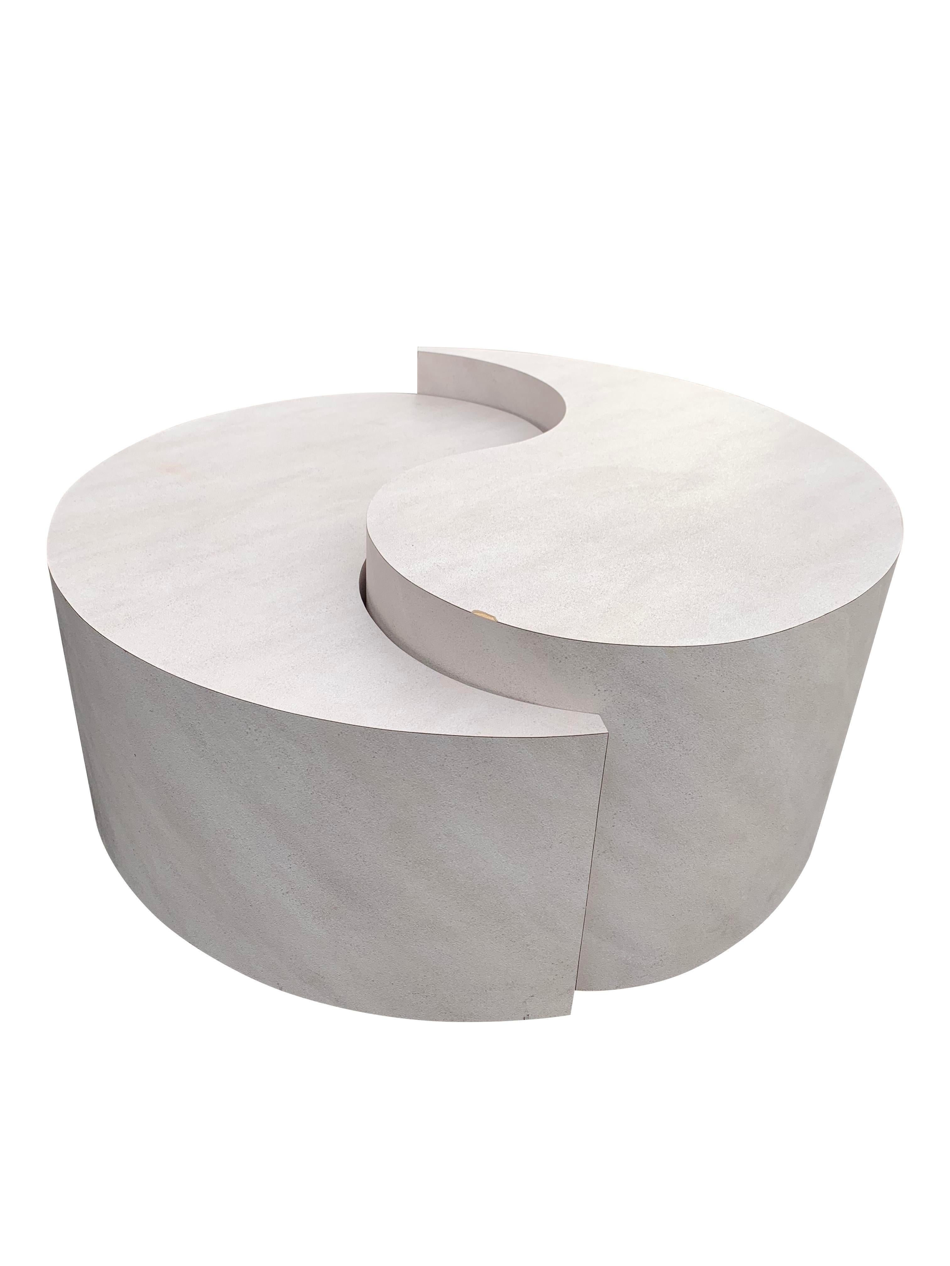 Late 20th Century 1980s Karl Springer Style Free Form Tear Drop Coffee Table in Biomorphic Design