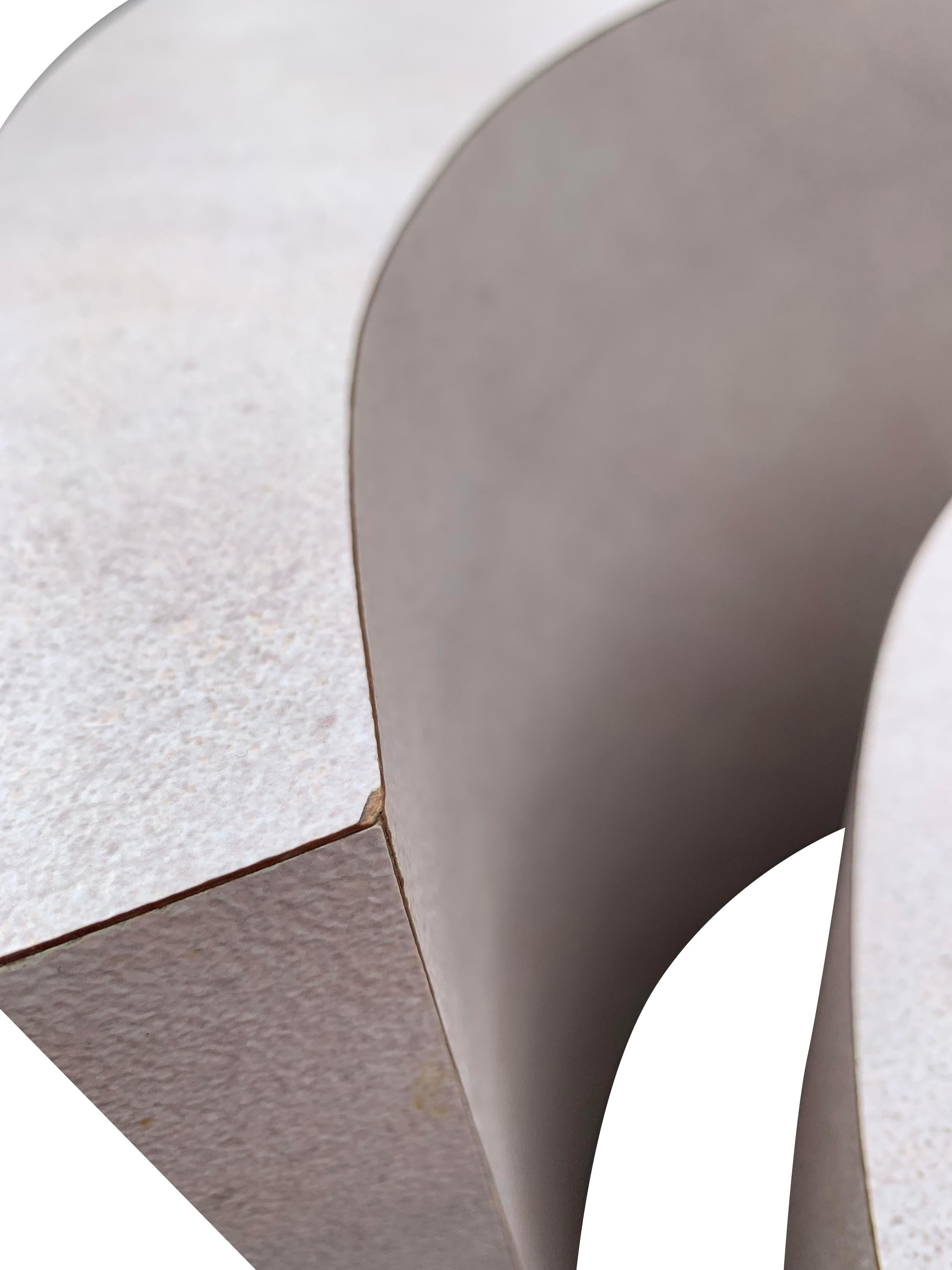 Wood 1980s Karl Springer Style Free Form Tear Drop Coffee Table in Biomorphic Design