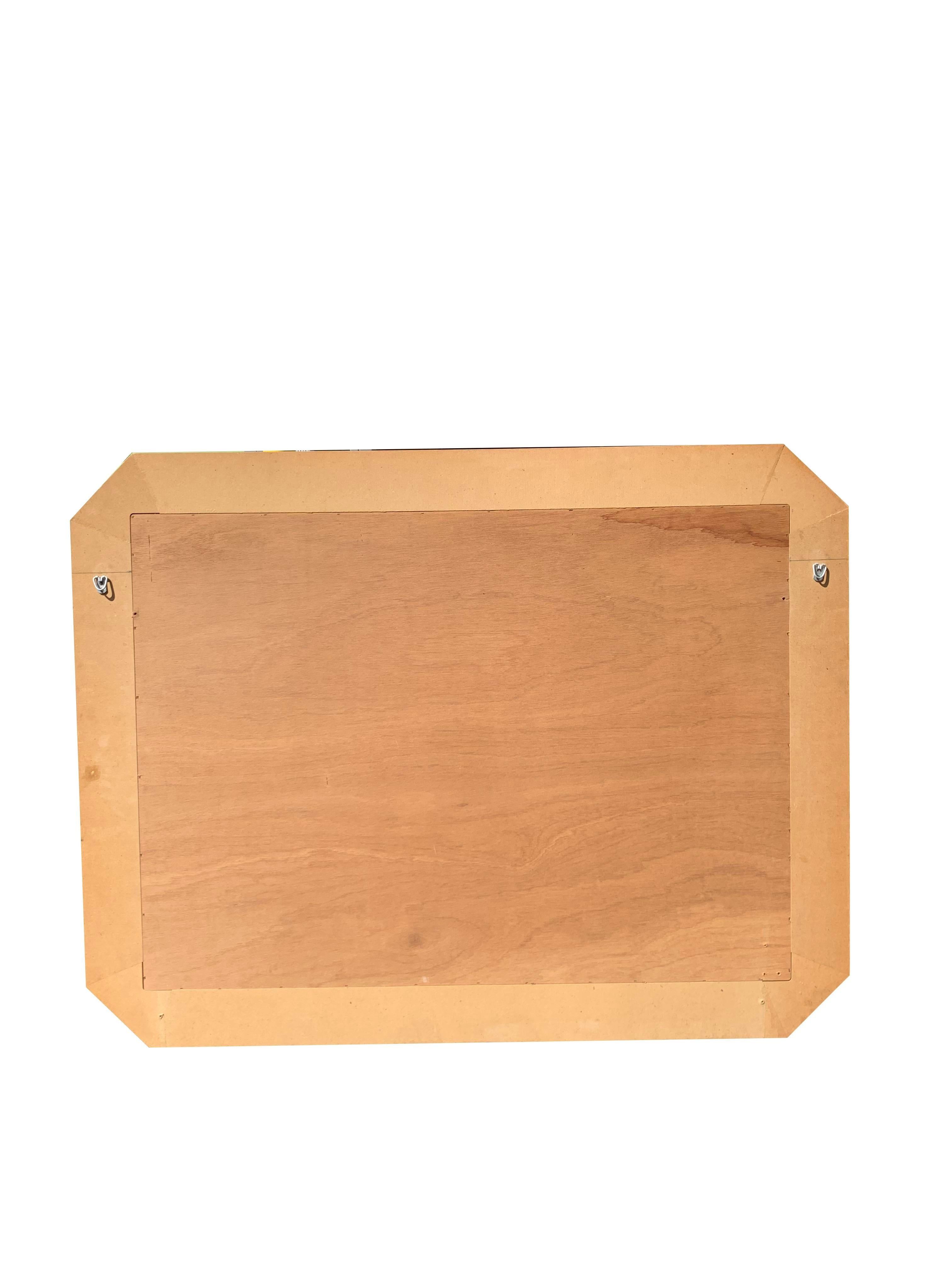 Espejo de pared colgante moderno de imitación de bambú y latón estilo Karl Springer de los años 80 Moderno en venta
