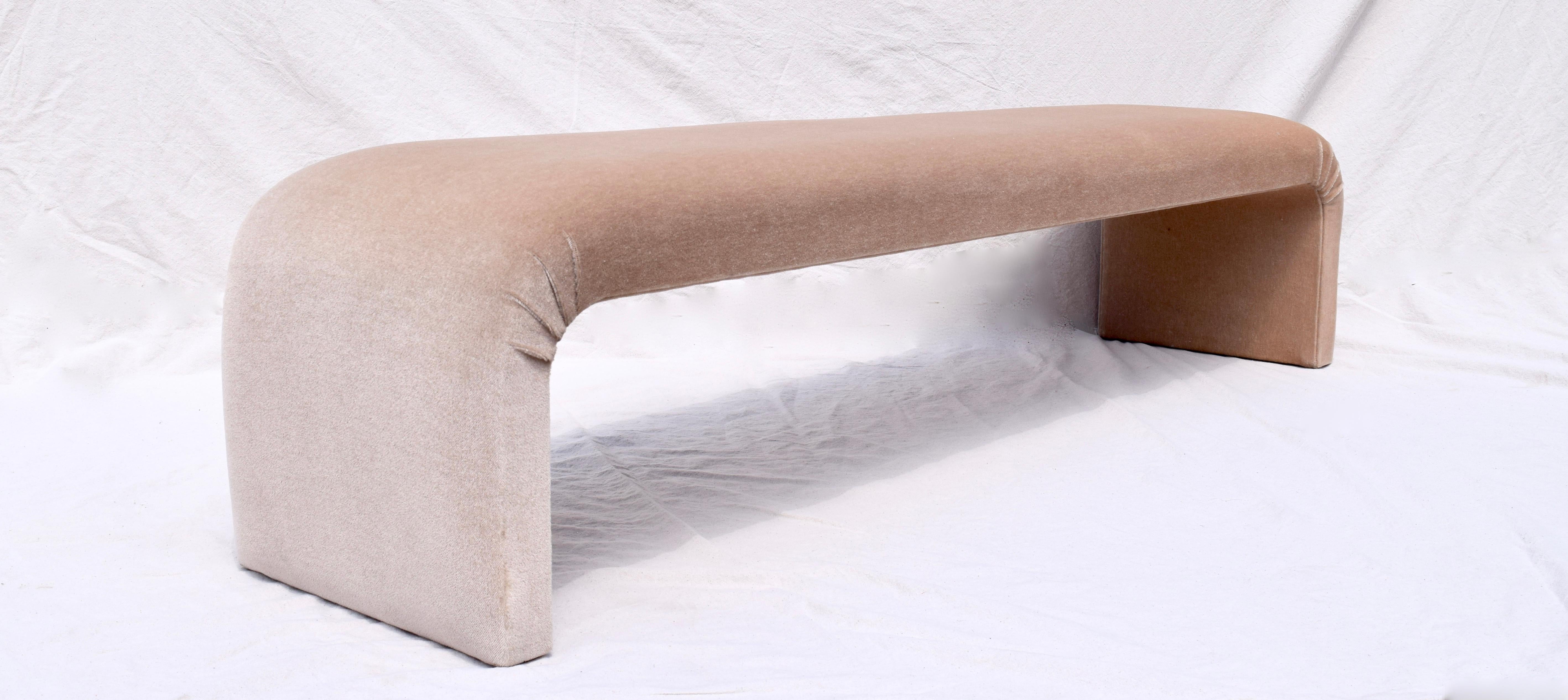 Late 20th Century 1980s Hollywood Regency Contemporary Waterfall Bench