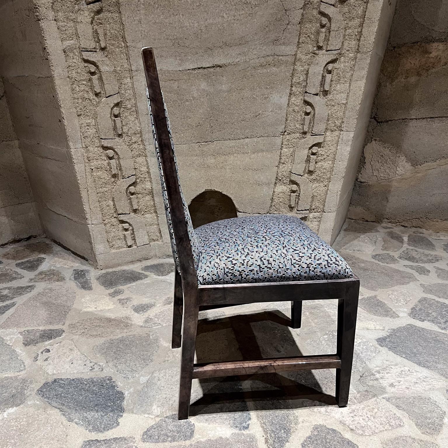 1980s Karl Springer-Taller Maria Teresa Méndez Six Goatskin Dining Chairs For Sale 4