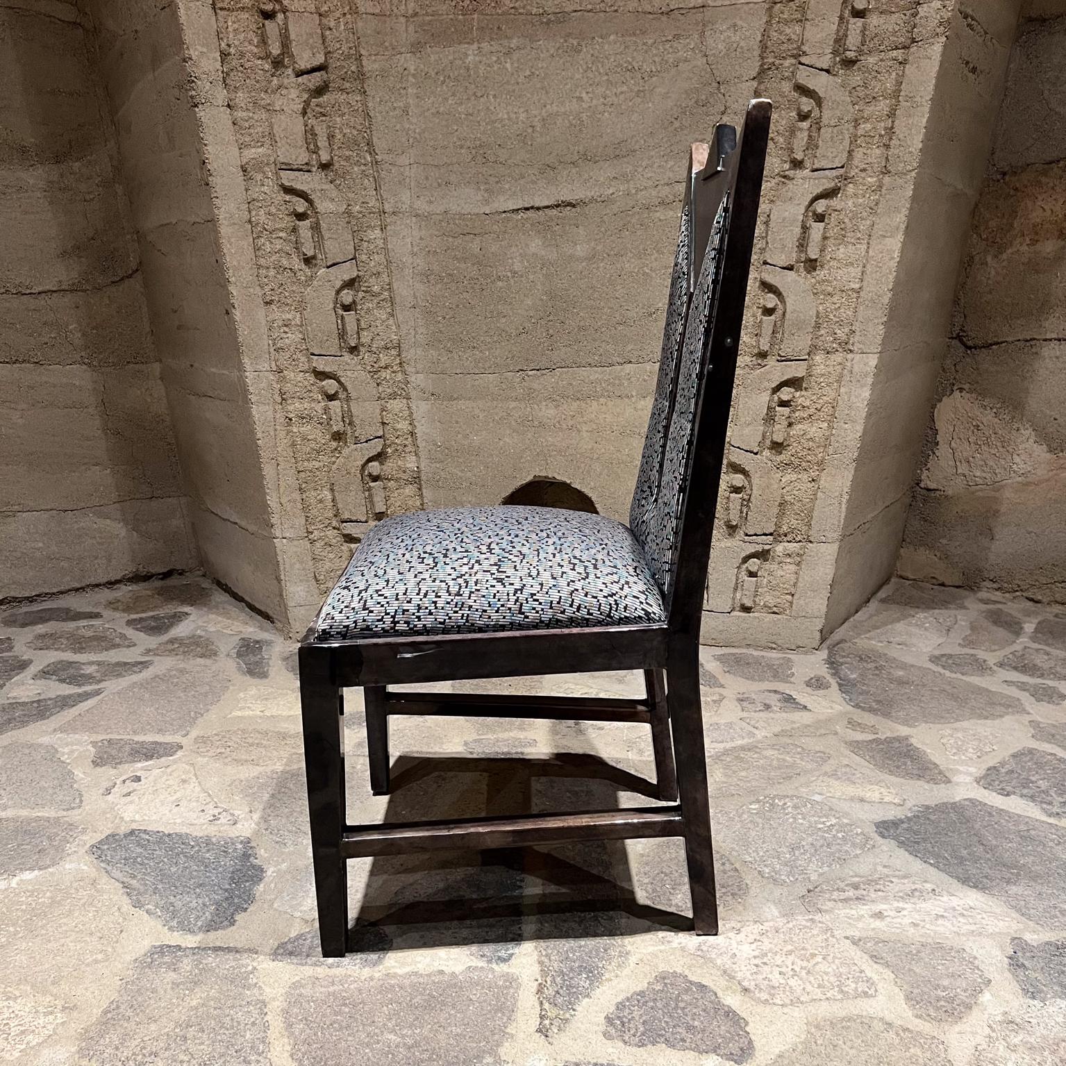 1980s Karl Springer-Taller Maria Teresa Méndez Six Goatskin Dining Chairs In Good Condition For Sale In Chula Vista, CA