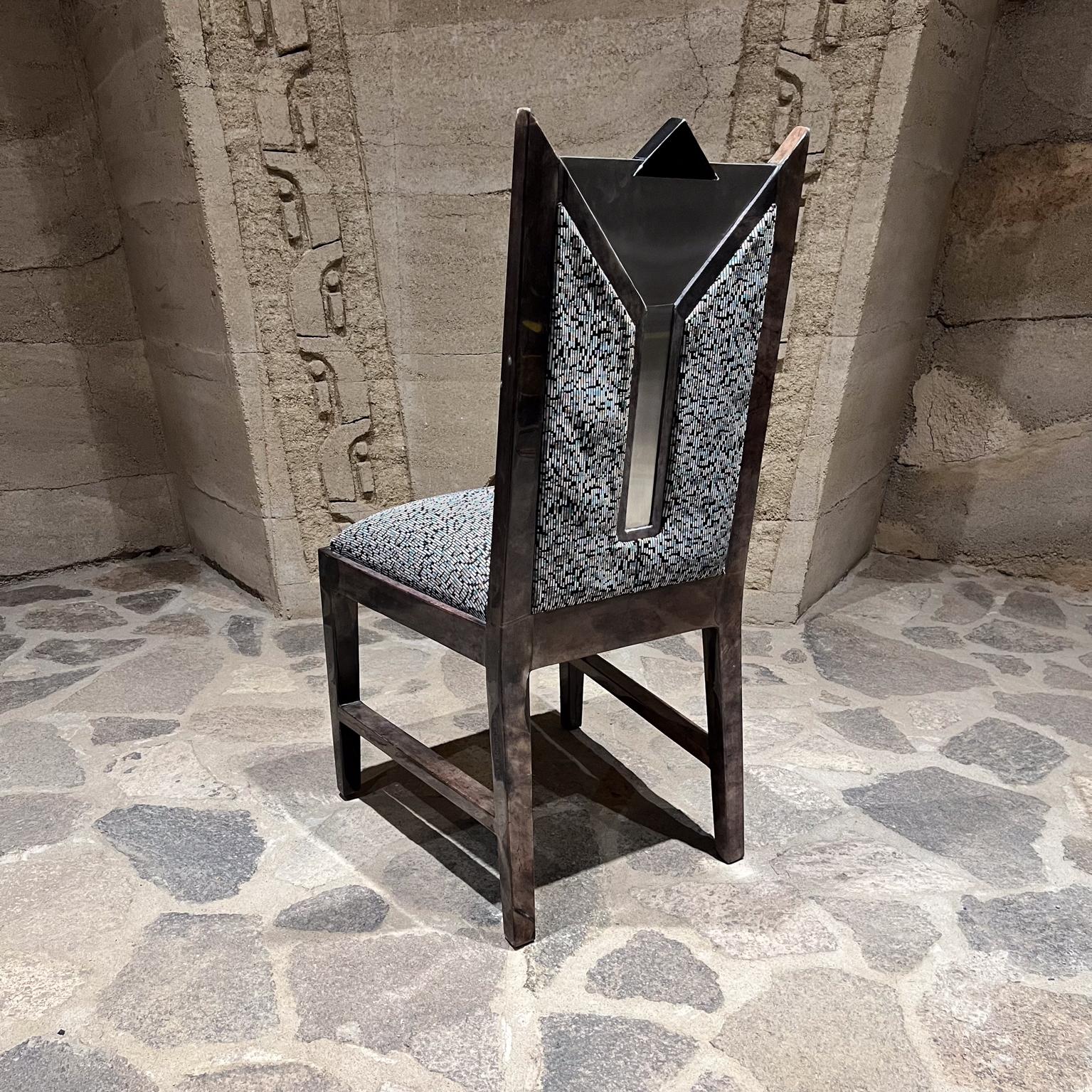 Late 20th Century 1980s Karl Springer-Taller Maria Teresa Méndez Six Goatskin Dining Chairs For Sale