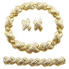 Set di collane, orecchini e bracciali Kenneth Jay Lane degli anni '80