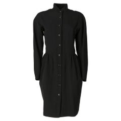 Vintage 1980s Kenzo black wool overcoat