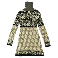 1980s Kenzo Jungle Floral Geometric Knitted Dress