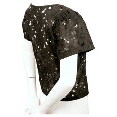 1980's KENZO TAKADA black lace button up blouse